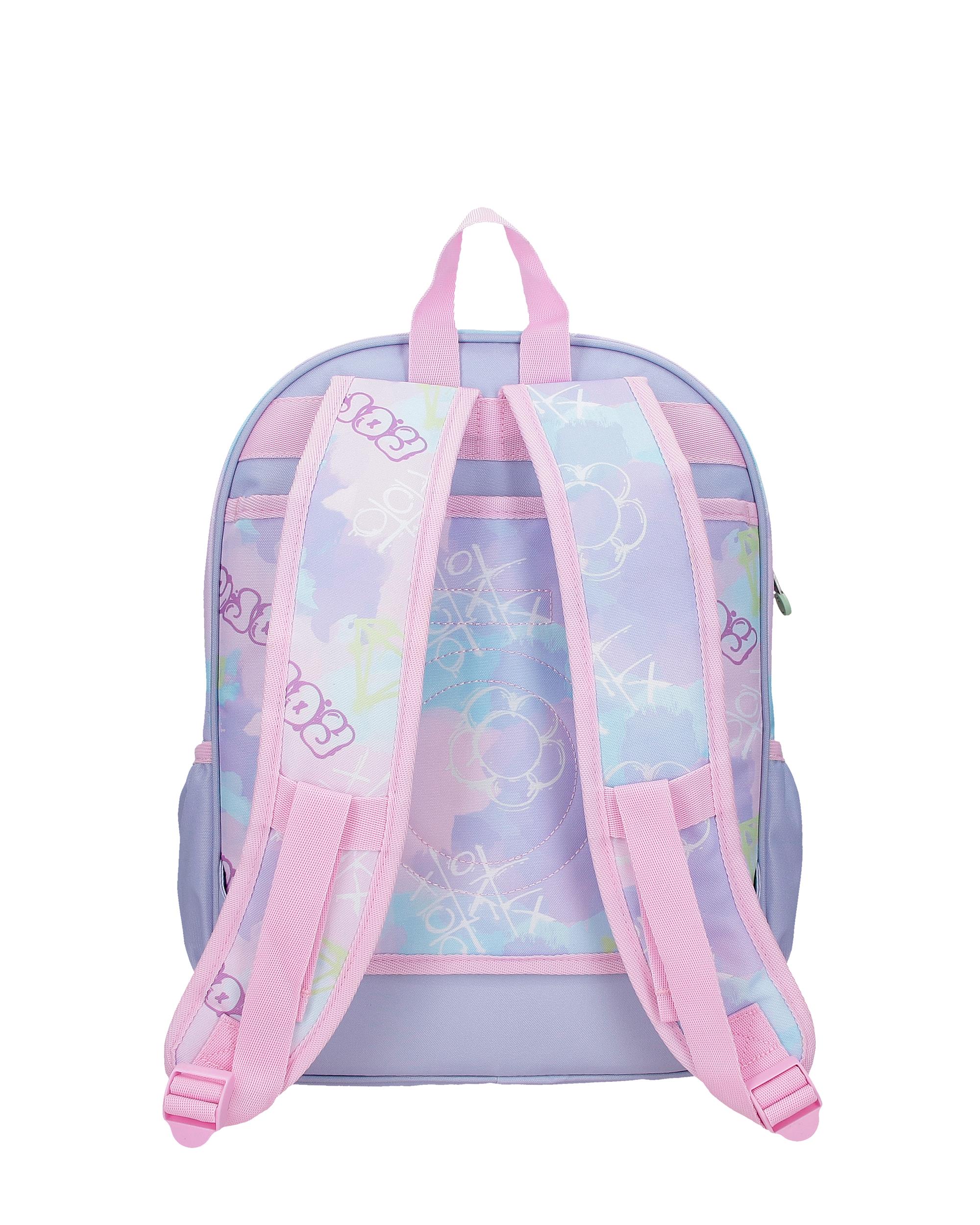 Mochila Escolar Enso New Vibes de 38cm com Bolsos Laterais Rosa-3