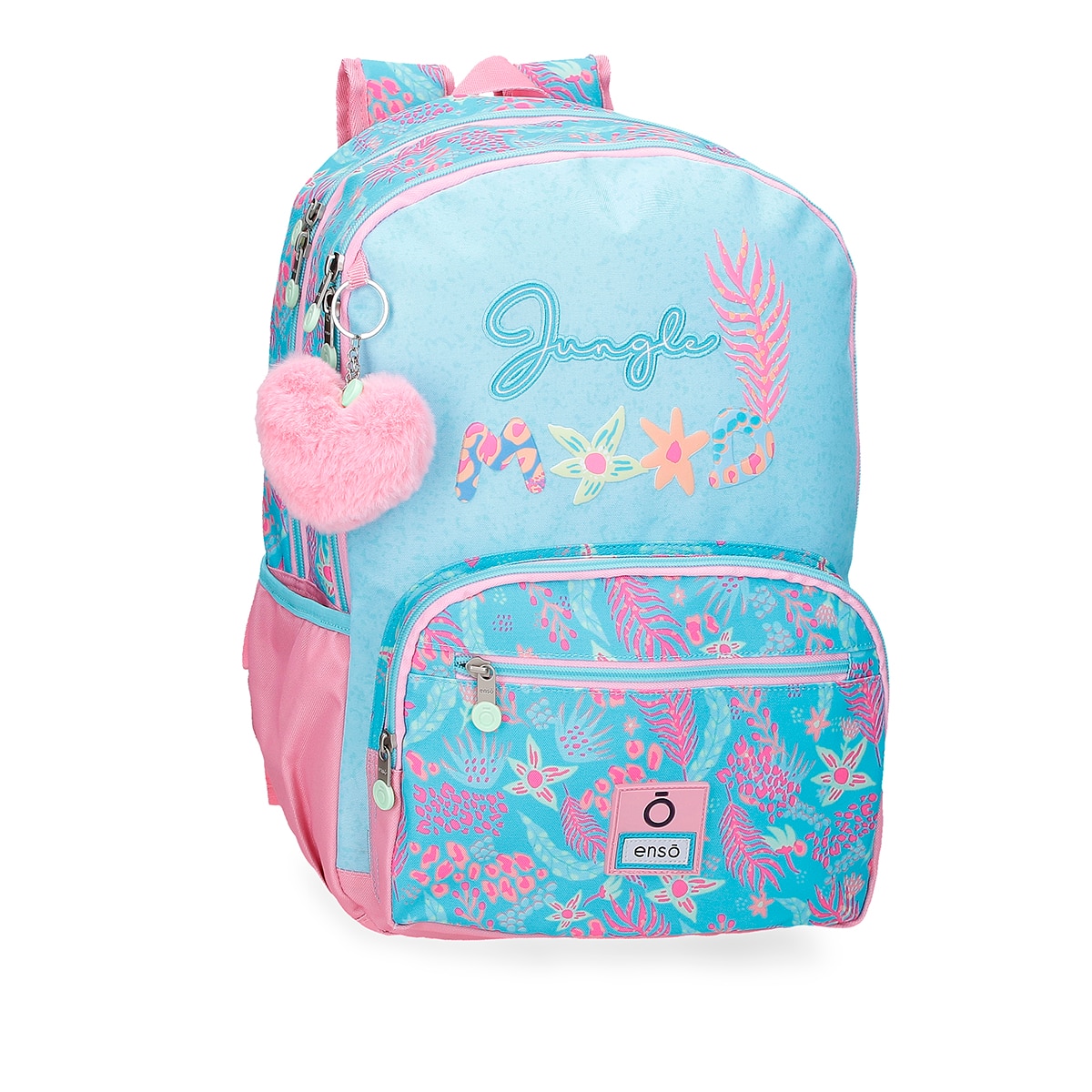 Mochila Escolar Enso Jungle Mood de 44cm com Dois Compartimentos Azul-1