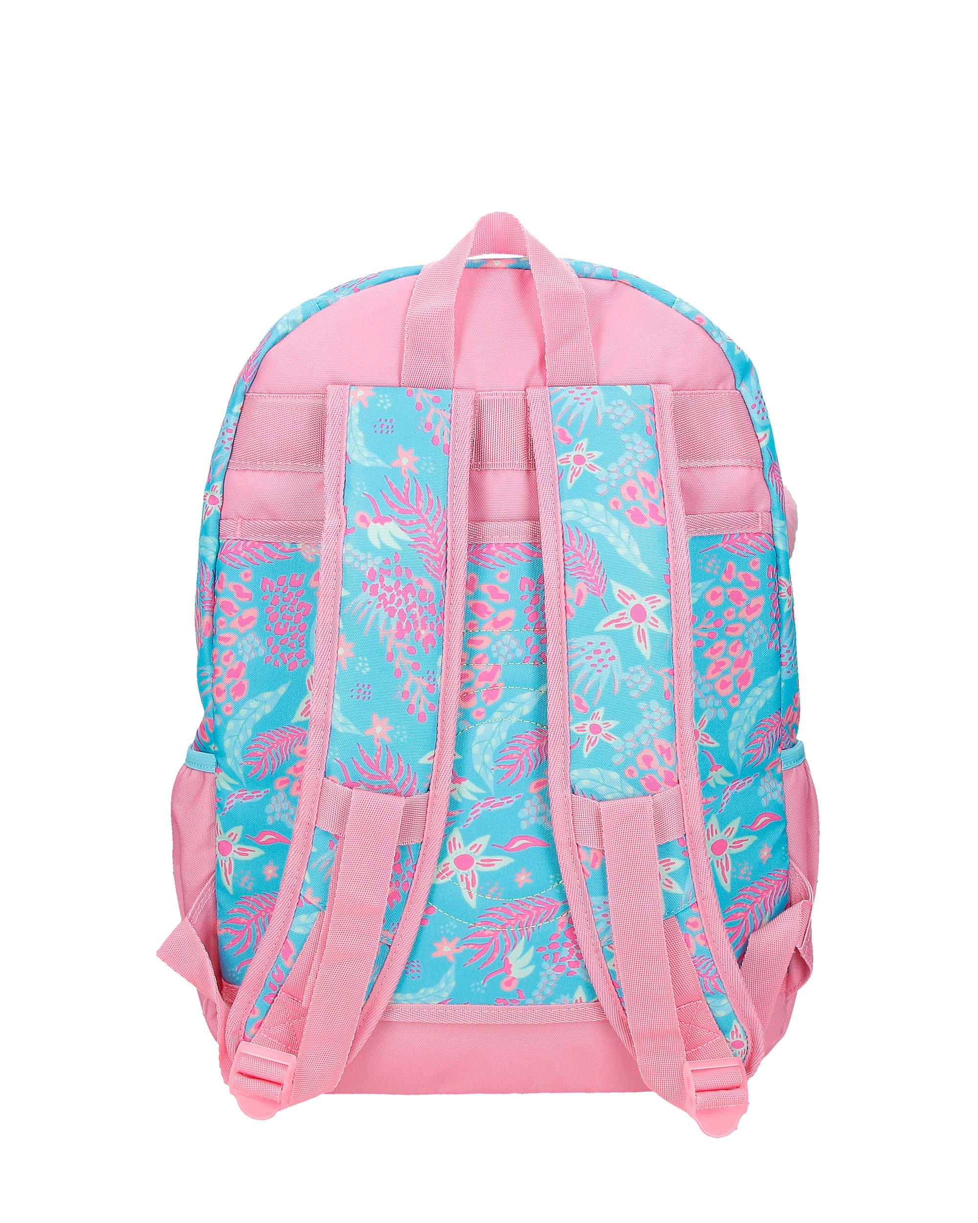 Mochila Escolar Enso Jungle Mood de 44cm com Dois Compartimentos Azul-3