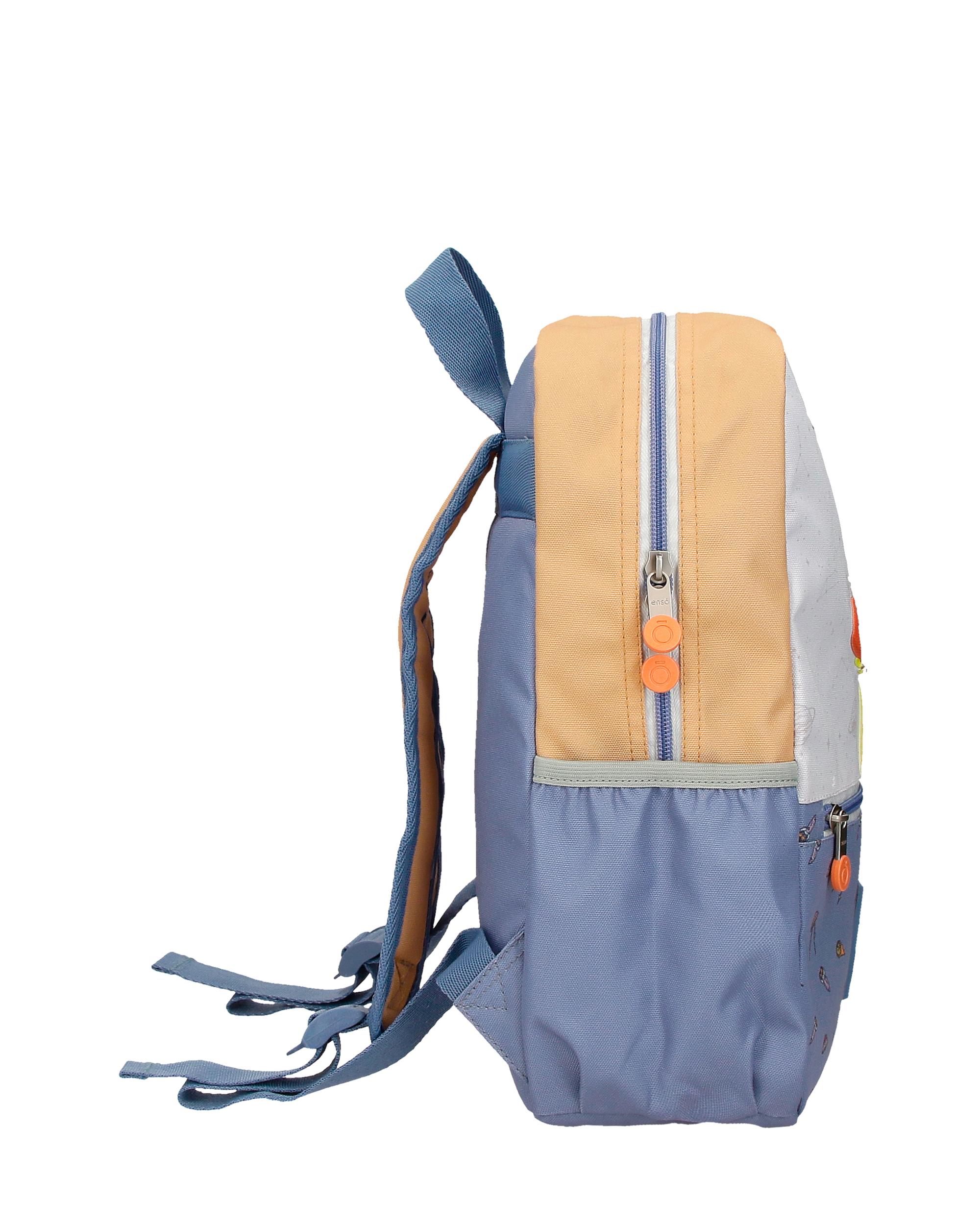 Mochila Escolar Enso Alien Space 33cm com Bolsos Laterais Bege / Castanho-2