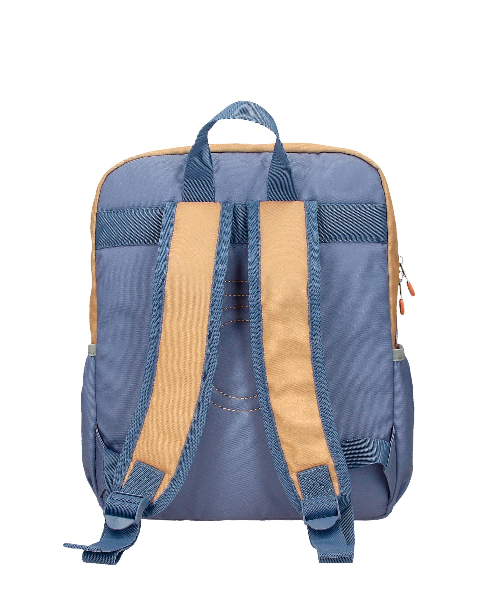 Mochila Escolar Enso Alien Space 33cm com Bolsos Laterais Bege / Castanho-3