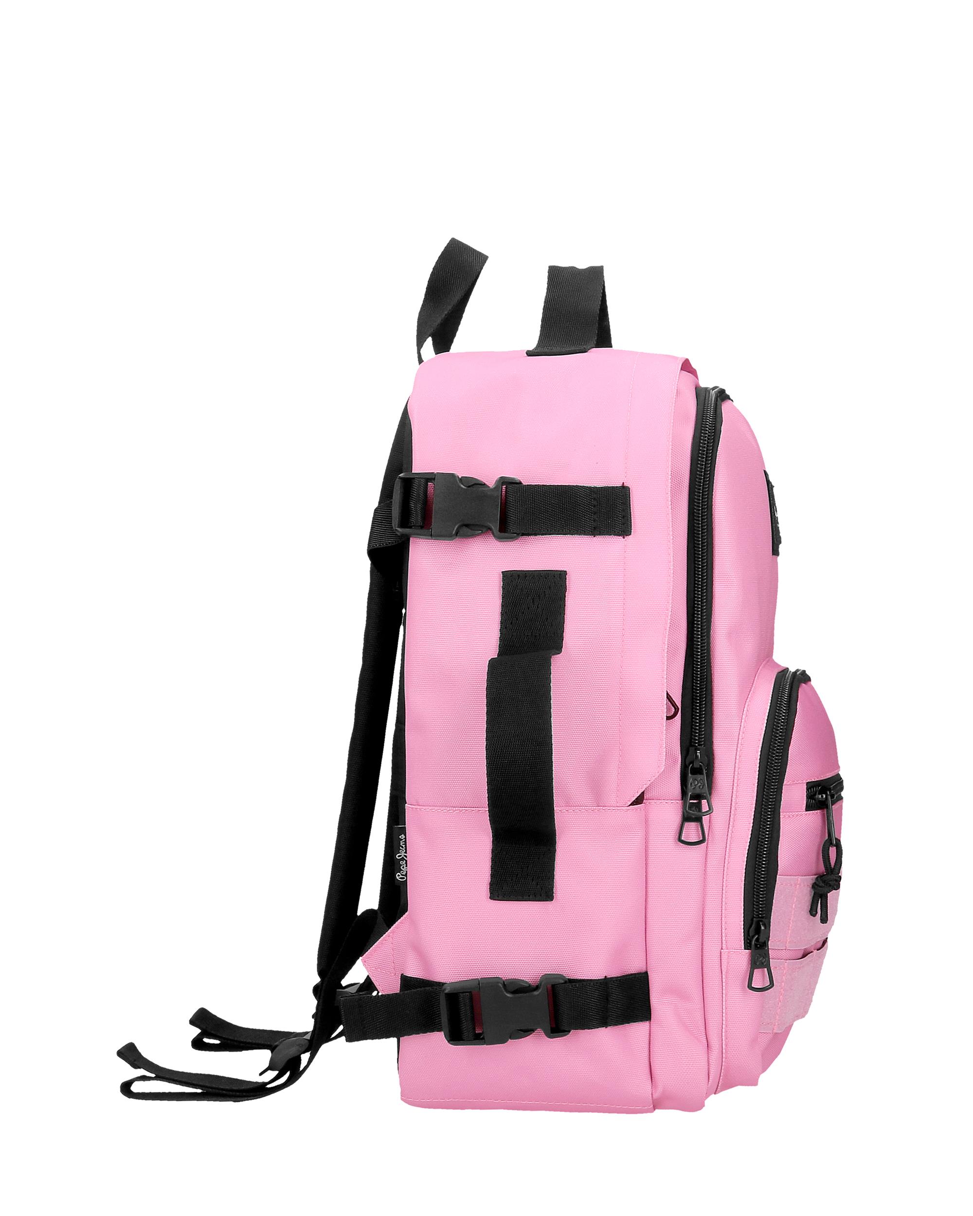 Mochila de Viagem Apta para Cabine 40cm Pepe Jeans Aris Colorful de Dois Compartimentos Rosa-2