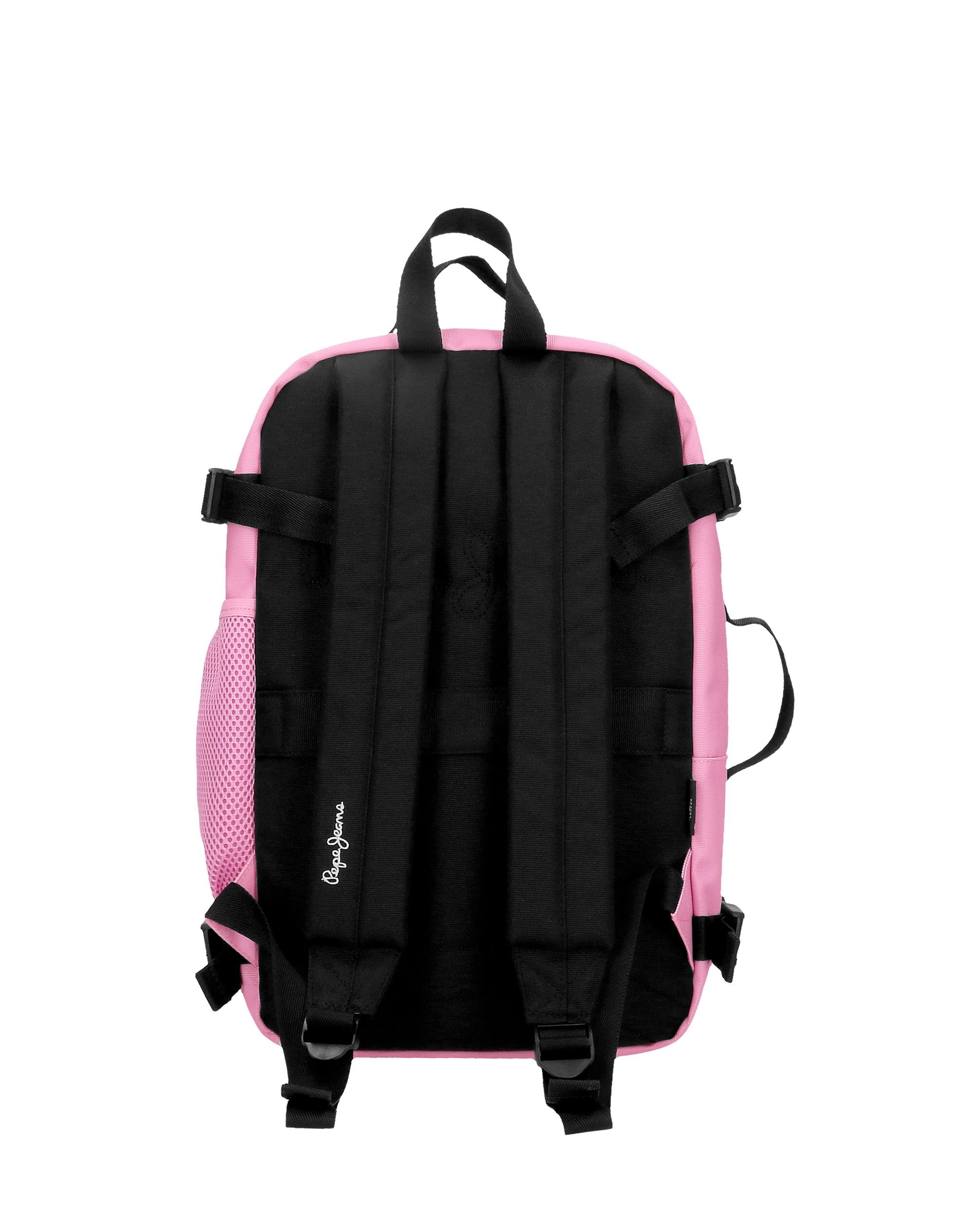 Mochila de Viagem Apta para Cabine 40cm Pepe Jeans Aris Colorful de Dois Compartimentos Rosa-3