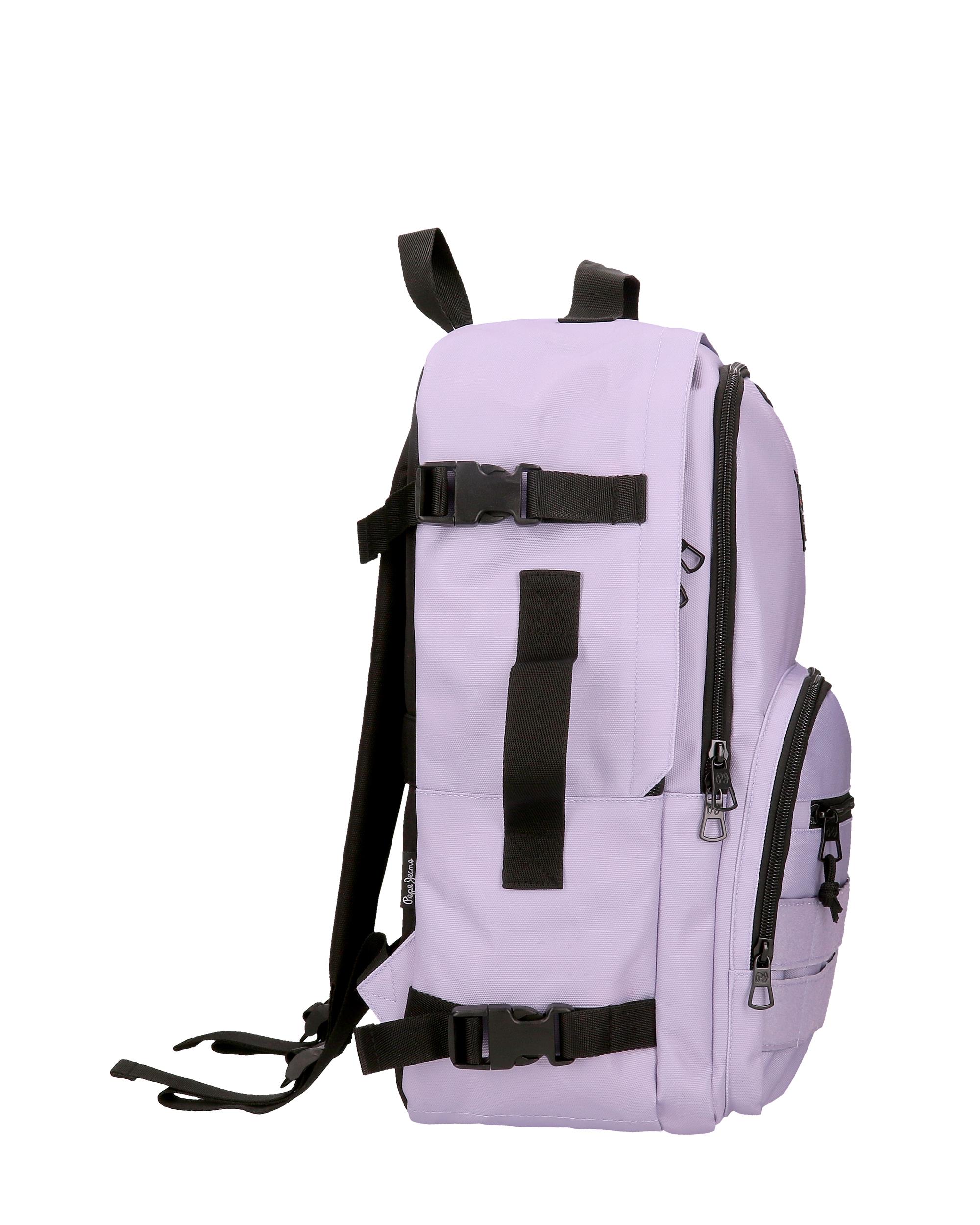 Mochila de Viagem Apto para Cabine 44cm Pepe Jeans Aris Colorful Dois Compartimentos Lilás-2
