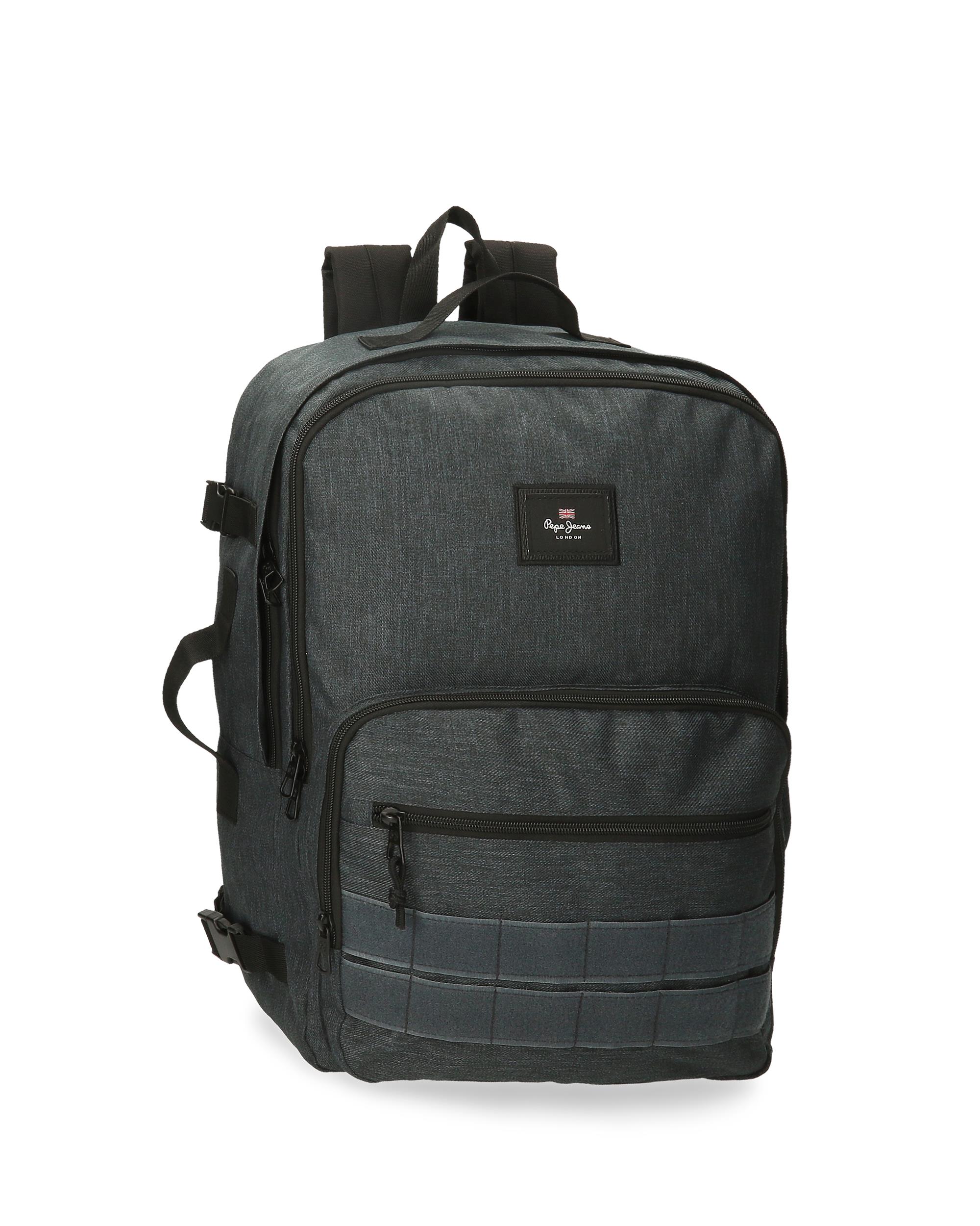 Imagem 0 de Mochila de Viagem Apto para Cabine 44cm Pepe Jeans Aris Evergreen Dois Compartimentos