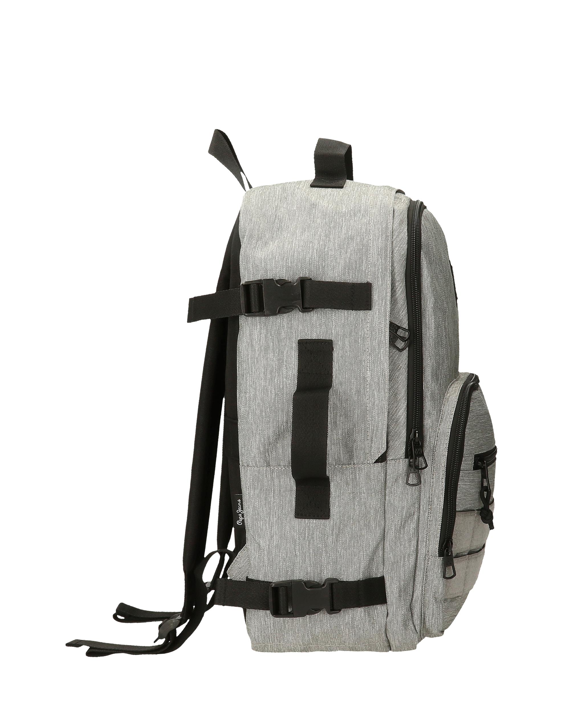 Mochila de Viagem Apto para Cabine 44cm Pepe Jeans Aris Evergreen Dois Compartimentos Cinzento-2