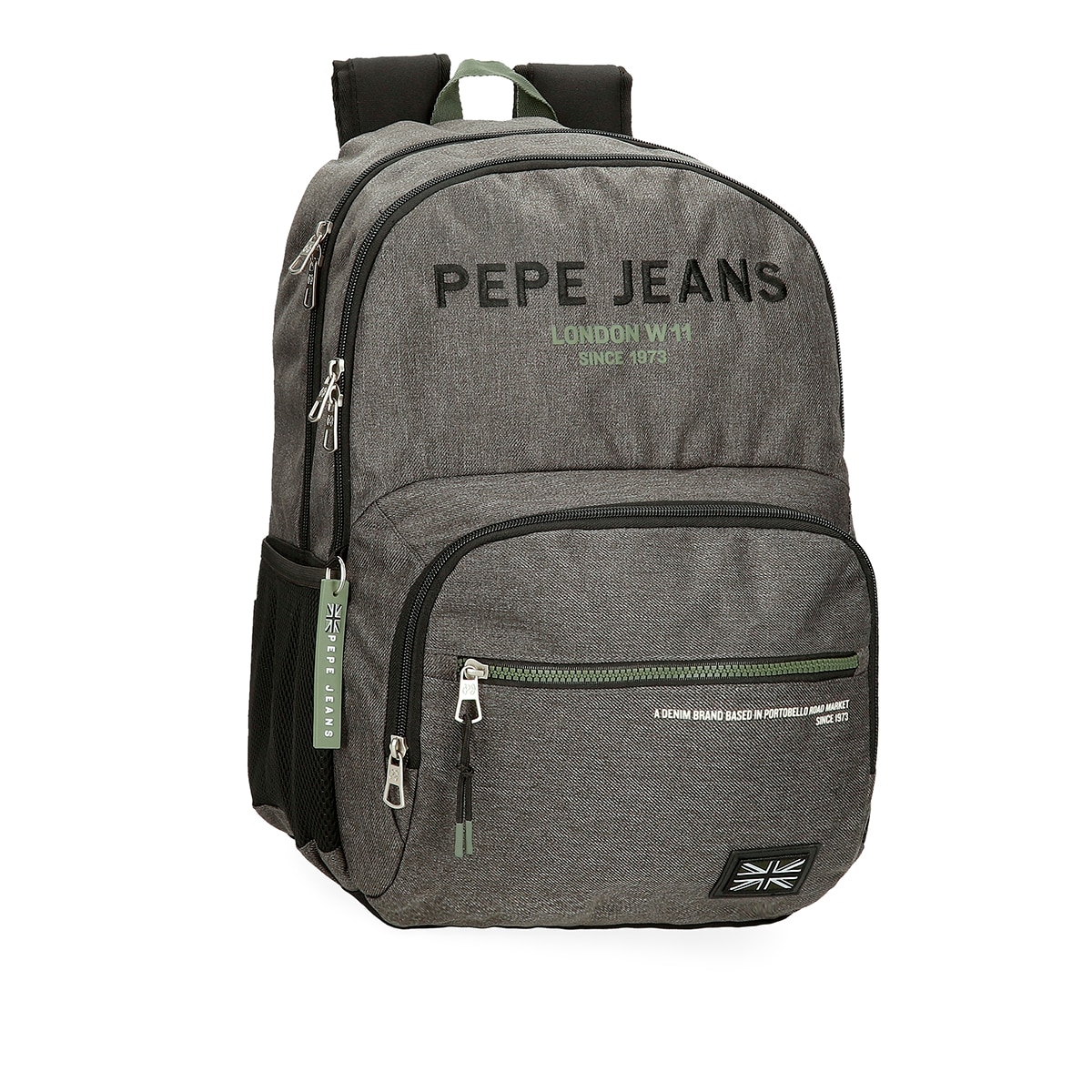 Imagem 0 de Mochila Escolar Pepe Jeans Edmon 46cm de Dois Compartimentos Adaptável a Carro
