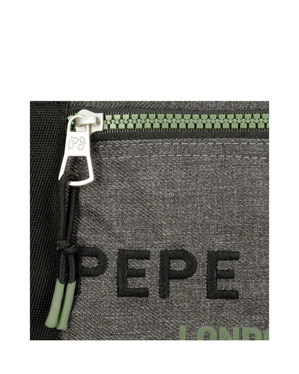 Mochila com Rodas Pepe Jeans Edmon com Dois Bolsos Laterais Cinzento-4