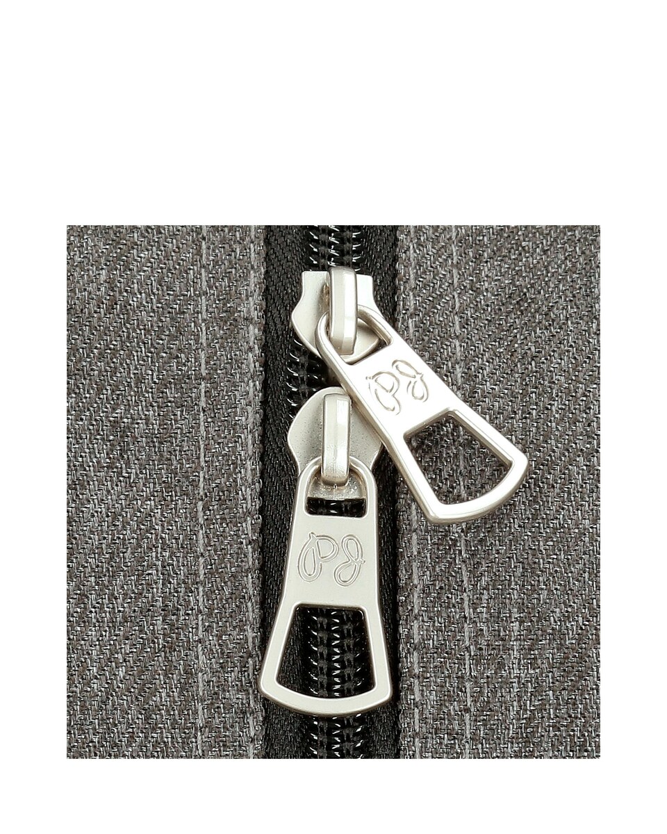 Mochila com Rodas Pepe Jeans Edmon com Dois Bolsos Laterais Cinzento-5