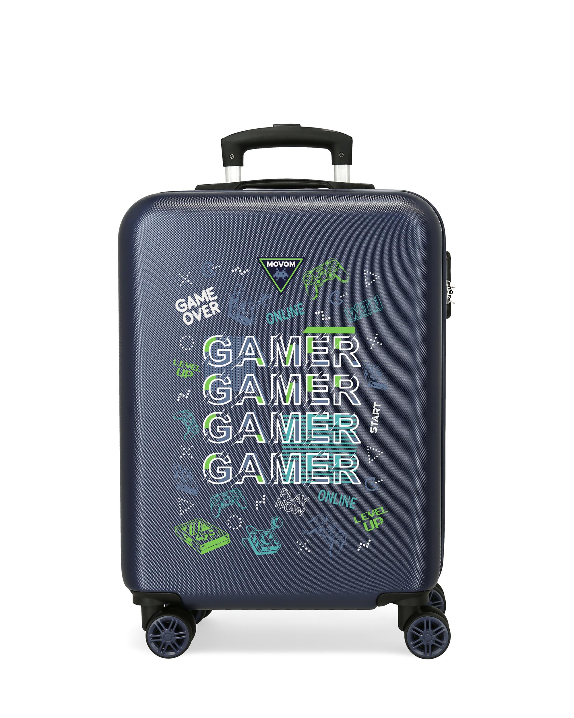 Mala de Cabine Movom Game Over Rígida com Capacidade de 35l Azul-1