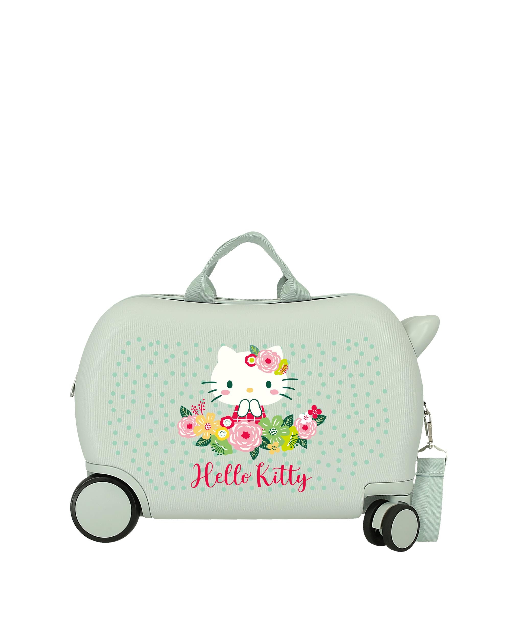Mala Infantil Hello Kitty Floral Rígida com Capacidade 24l Verde-1
