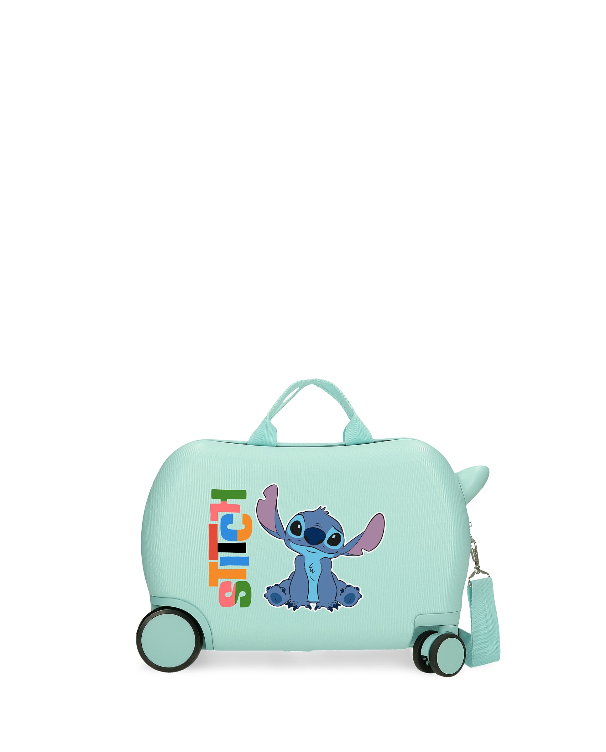 Mala Infantil 2 Rodas Multidirecionais Aloha Stitch com Capacidade de 28l em Turquesa Azul-1
