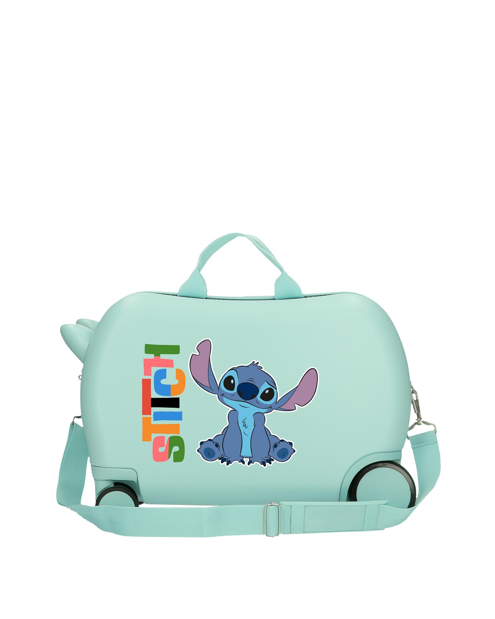 Mala Infantil 2 Rodas Multidirecionais Aloha Stitch com Capacidade de 28l em Turquesa Azul-3