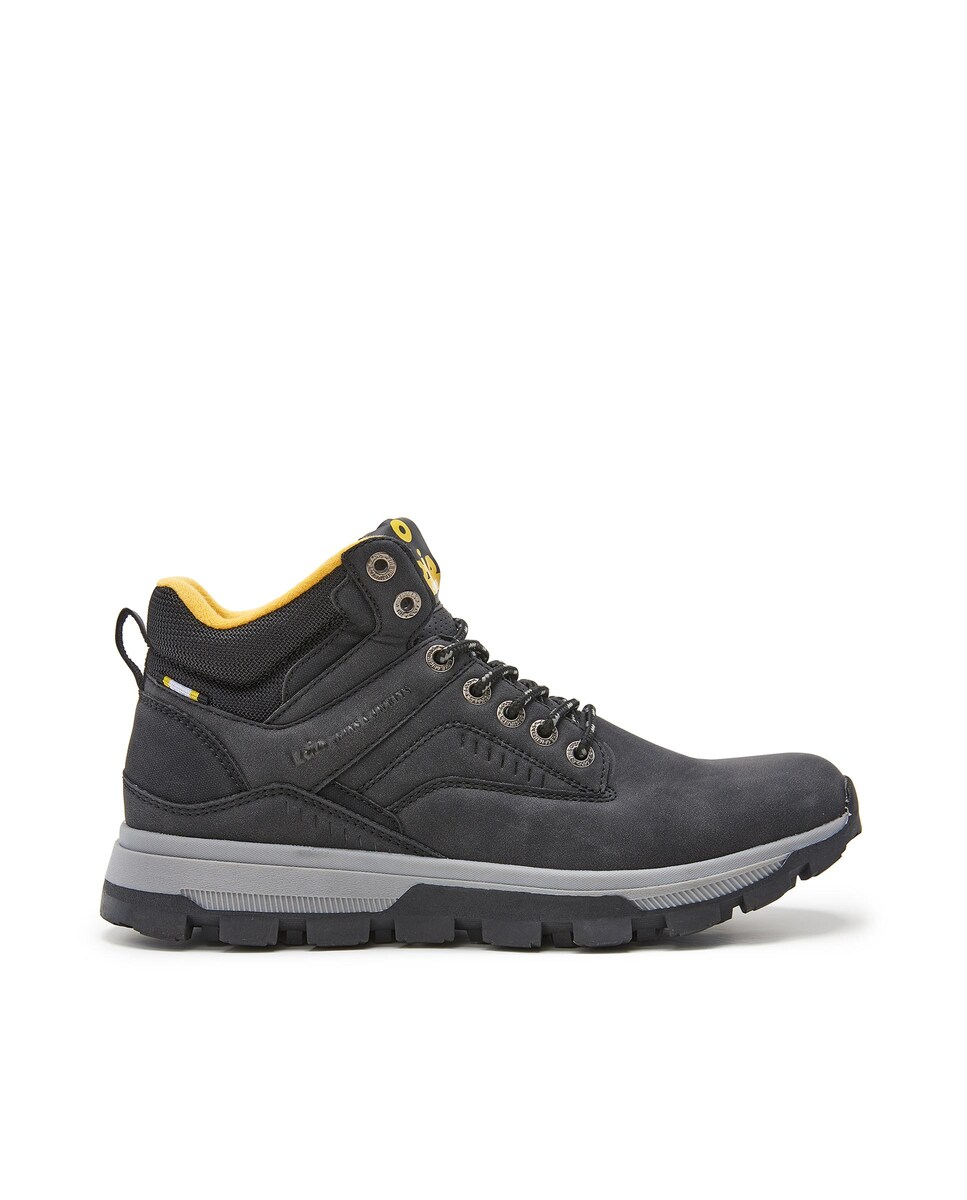 Botas com Fecho de Cordões e Reforço no Calcanhar Preto-1