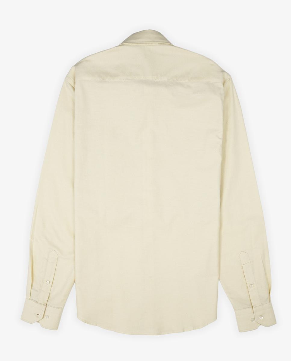 Camisa Oxford Slim de Manga Comprida Amarelo-5