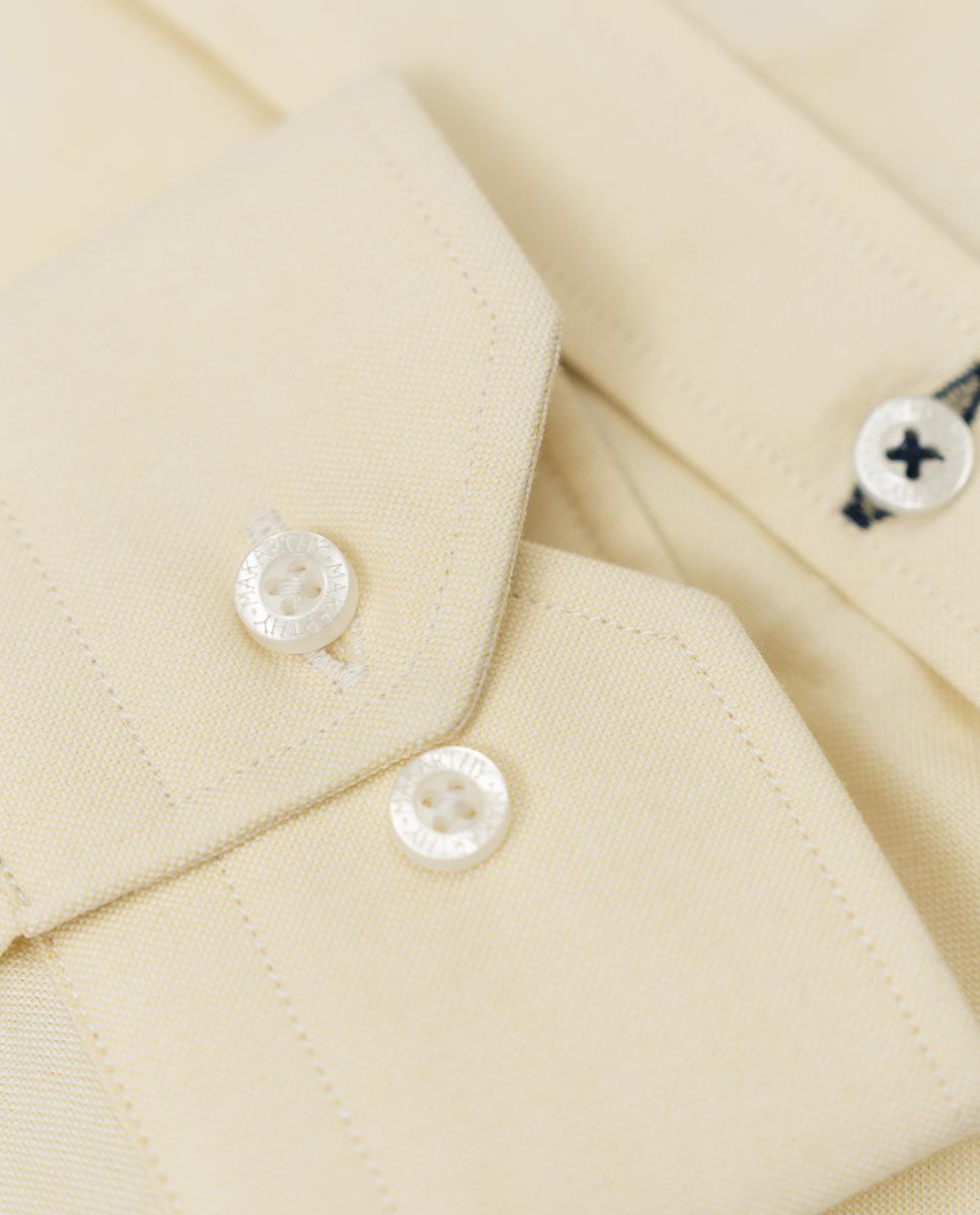 Camisa Oxford Slim de Manga Comprida Amarelo-7