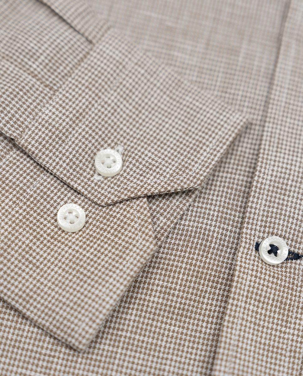 Camisa Slim de Manga Comprida Camel-5
