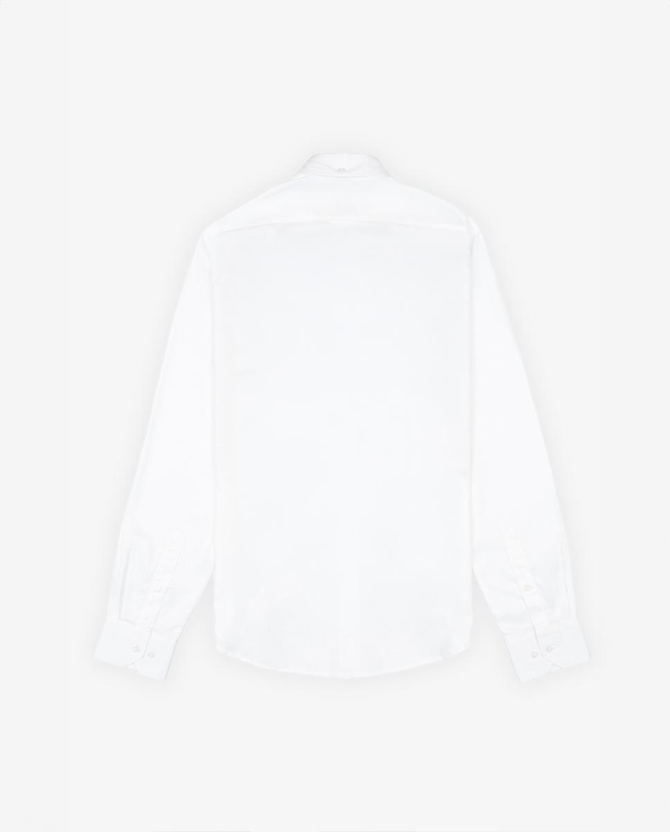 Camisa Regular de Manga Comprida Branco-3
