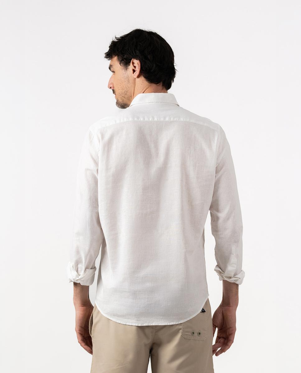 Camisa Tipo Polo Regular Lisa Branco-2