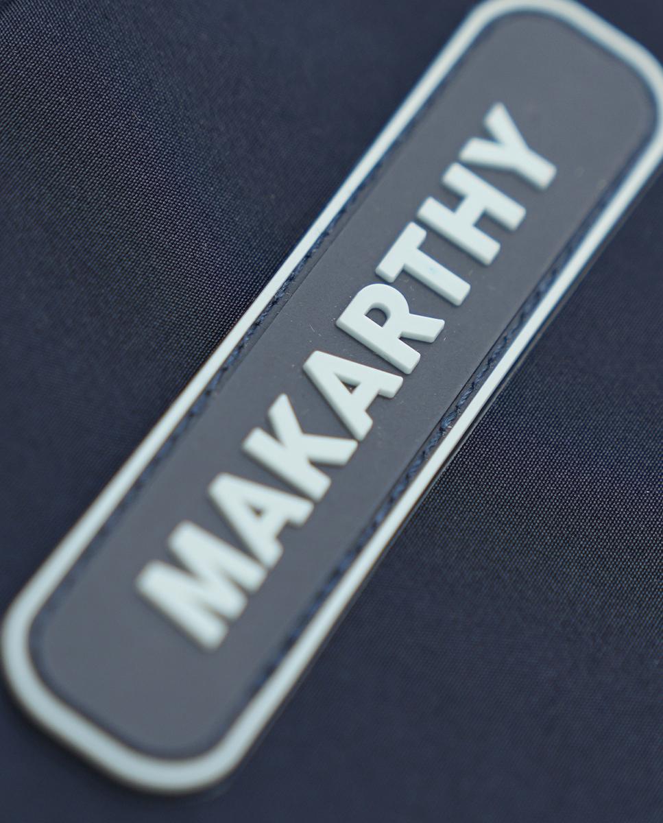 Parka em Nylon Impermeável com Fecho Zip e Botões Azul-marinho-4