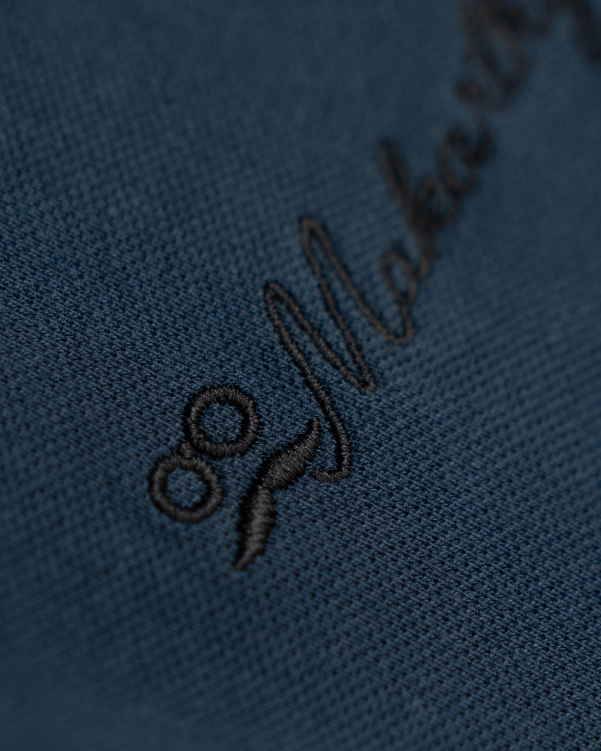 Polo Regular de Manga Comprida Azul-marinho-4