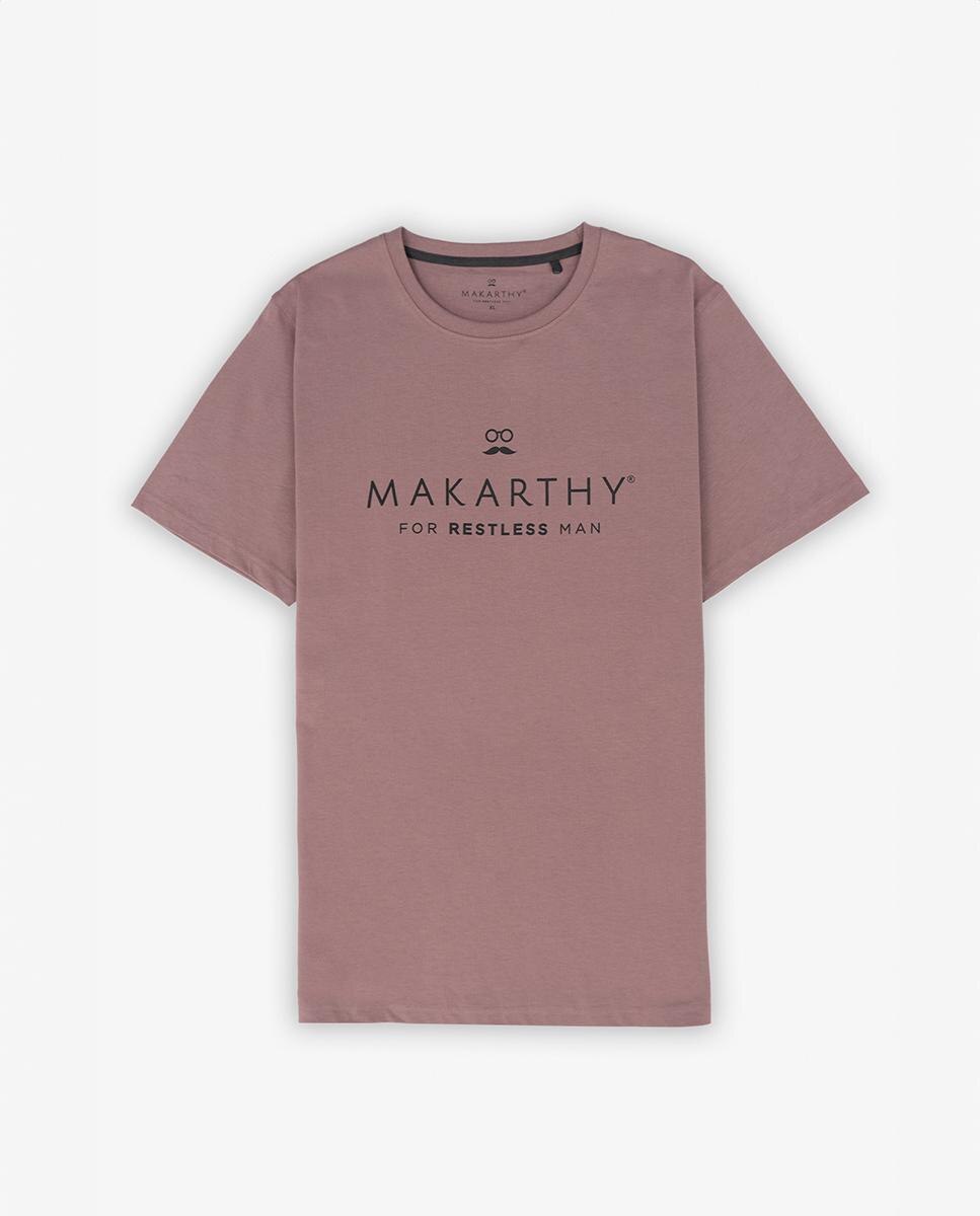 T-shirt de Manga Curta com Logo Frontal Malva-2
