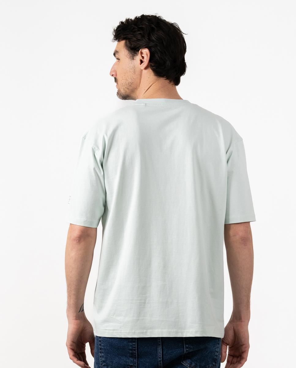 T-shirt de Manga Curta com Gola Redonda Branco-2