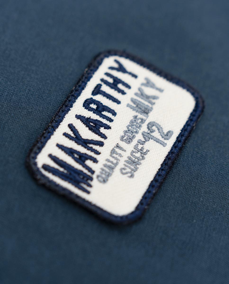 T-shirt de Manga Curta e Patch com Logo Azul-marinho-4