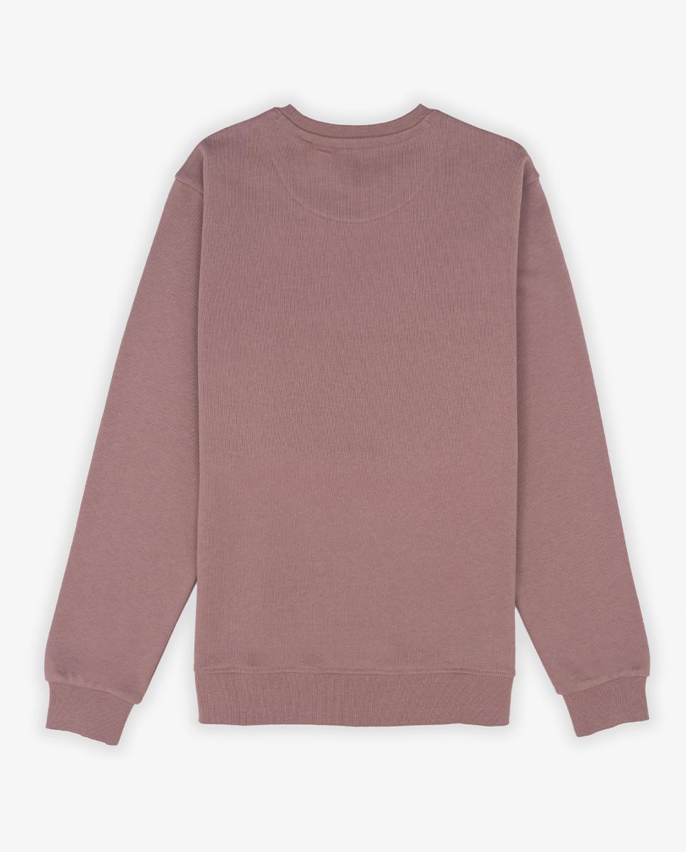 Sweatshirt sem Capuz com Gola Redonda e Patch Bordado Rosa-3