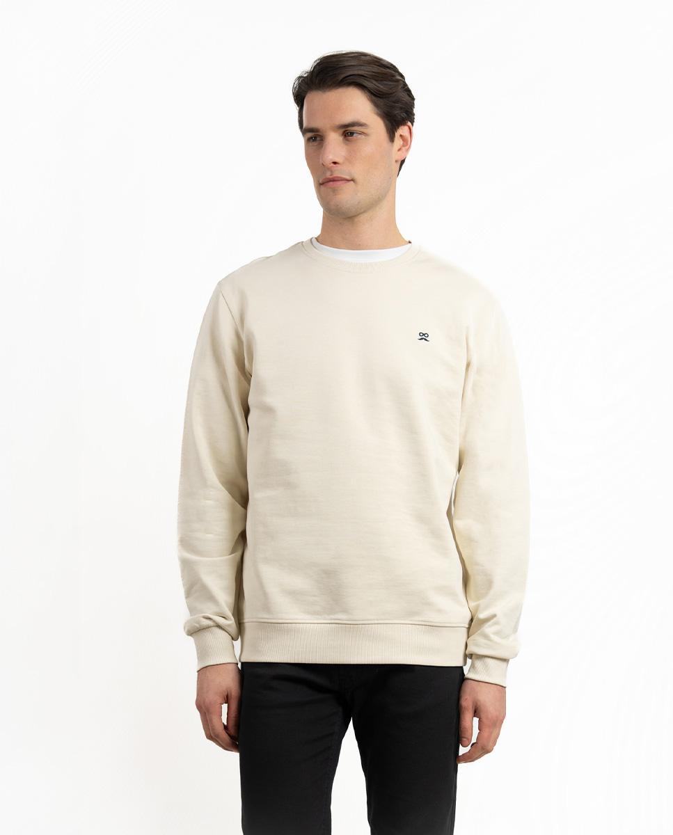 Imagem 0 de Sweatshirt com Gola Redonda e Logo Bordado