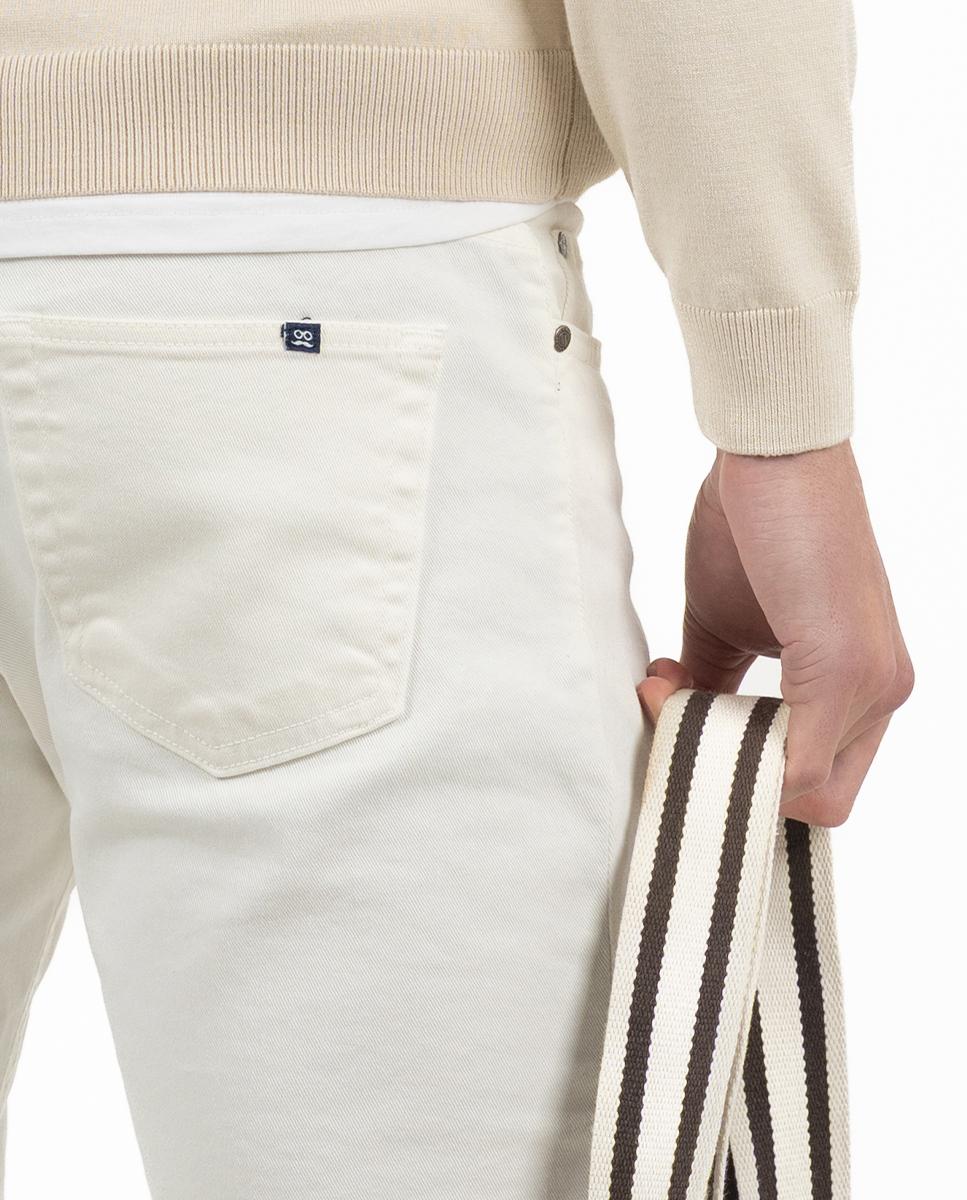 Jeans Slim em Branco Branco-2