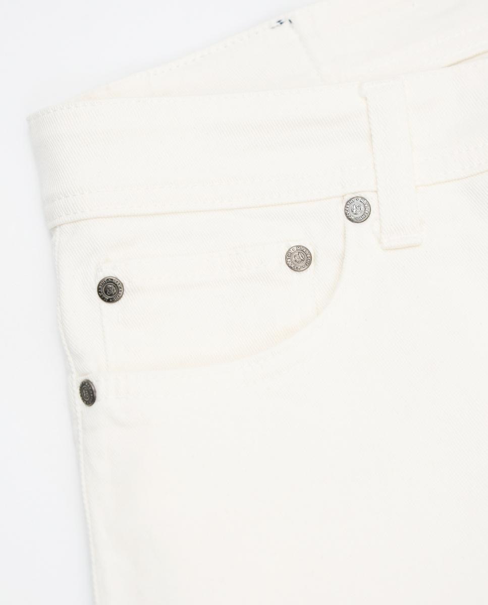 Jeans Slim em Branco Branco-4