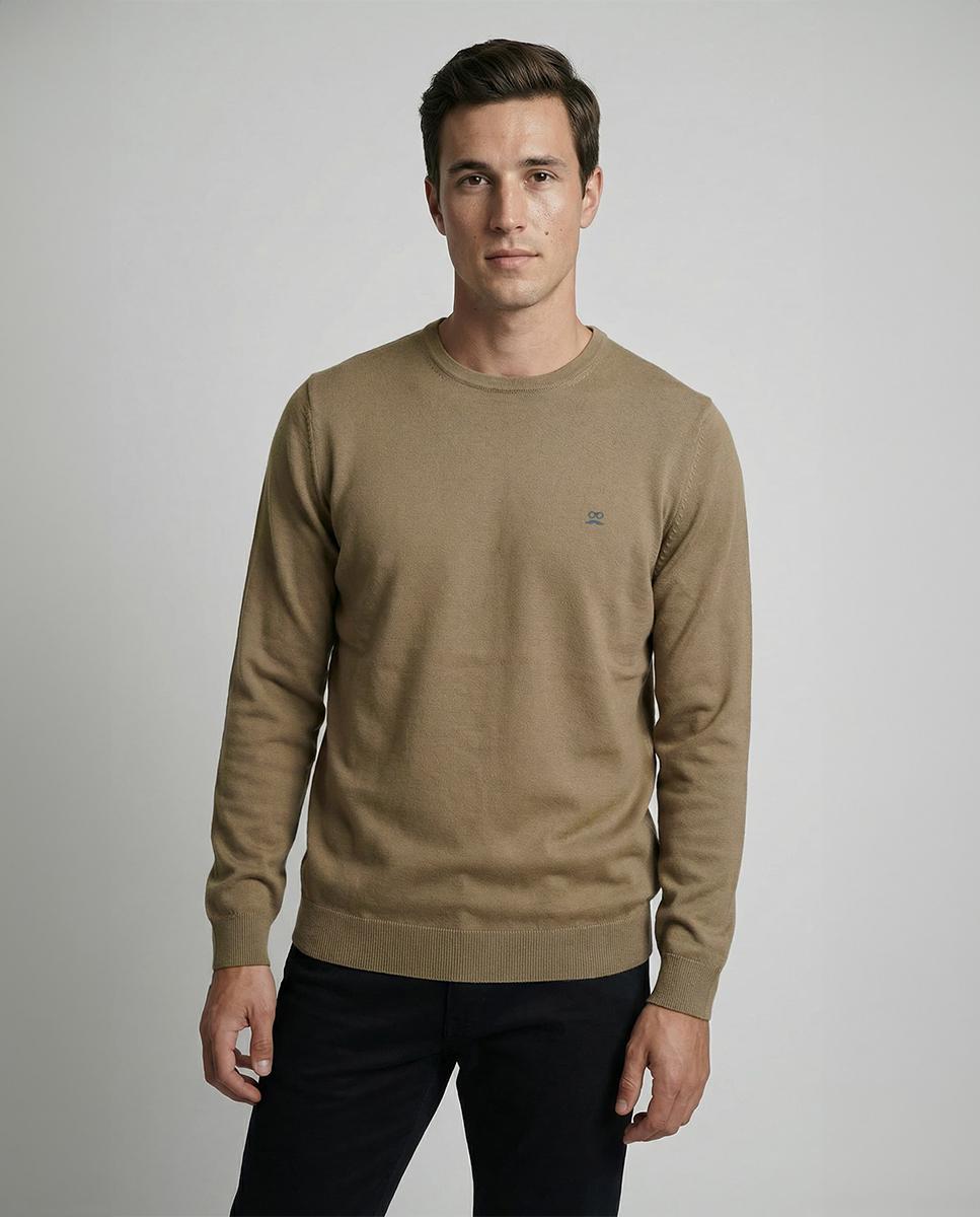 Imagem 0 de Camisola de Algodão com Gola Redonda