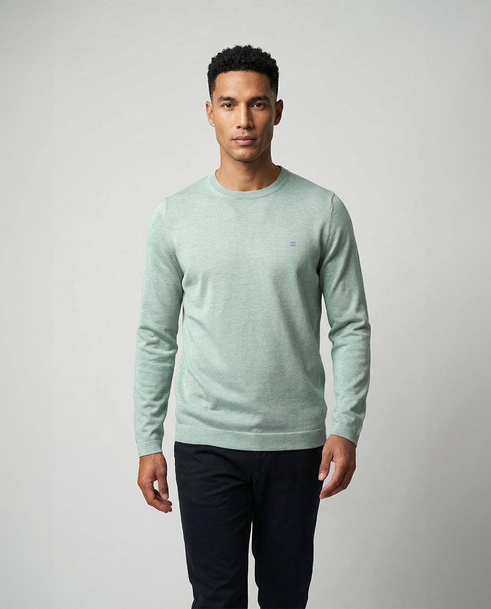 Imagem 0 de Camisola de Algodão com Gola Redonda