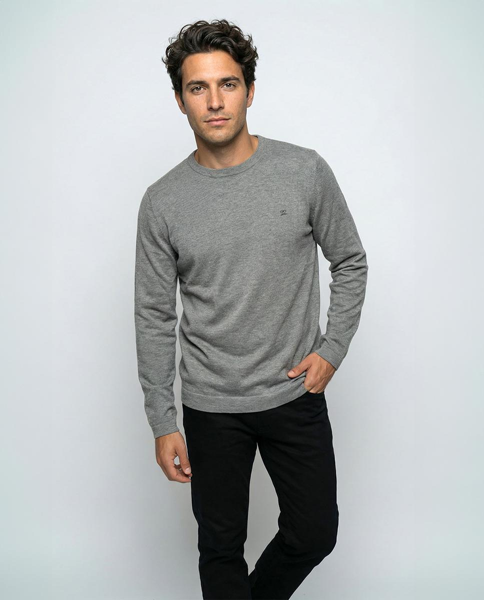 Imagem 0 de Camisola de Algodão com Gola Redonda