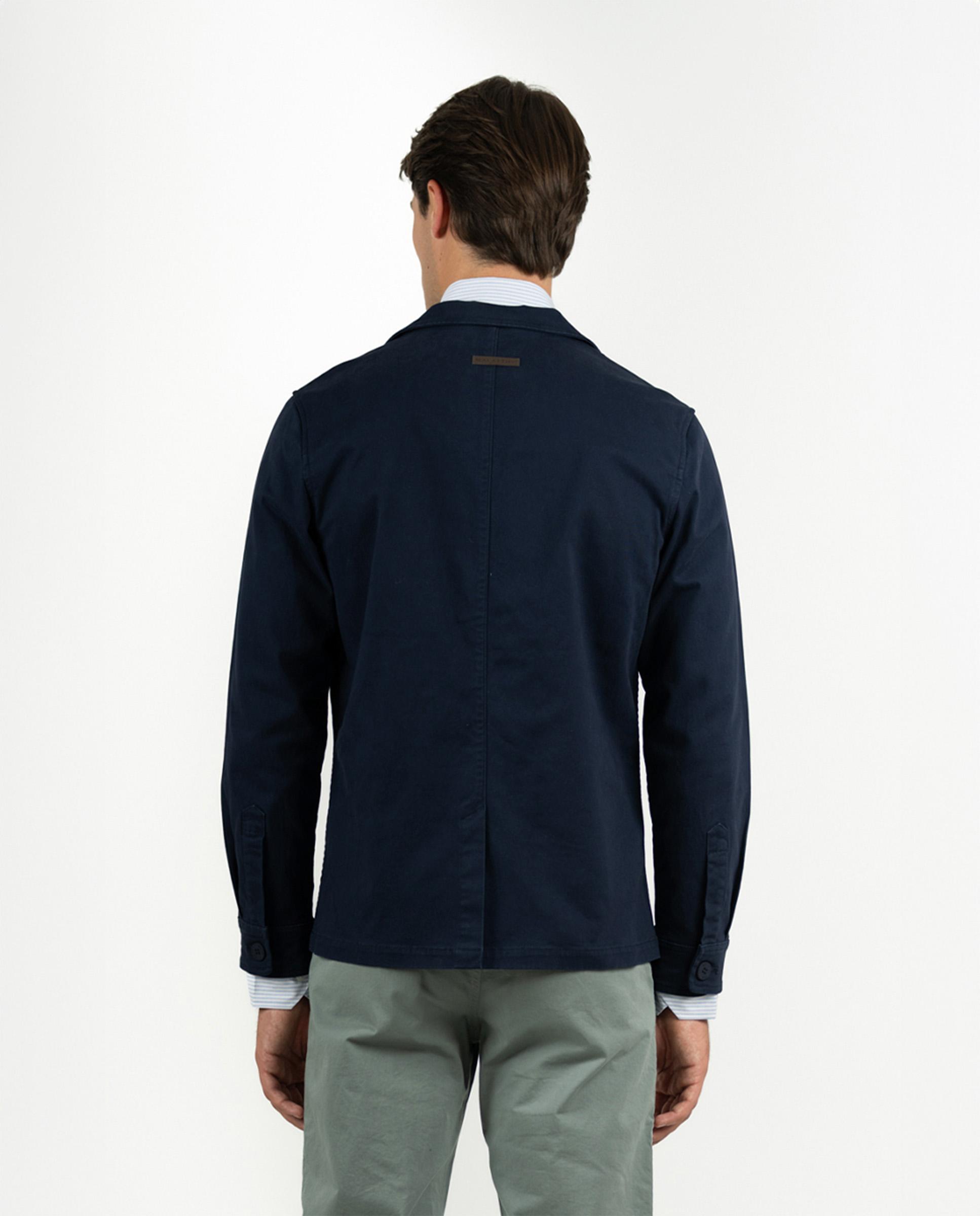 Blazer Abotoada com Bolsos Azul-marinho-3