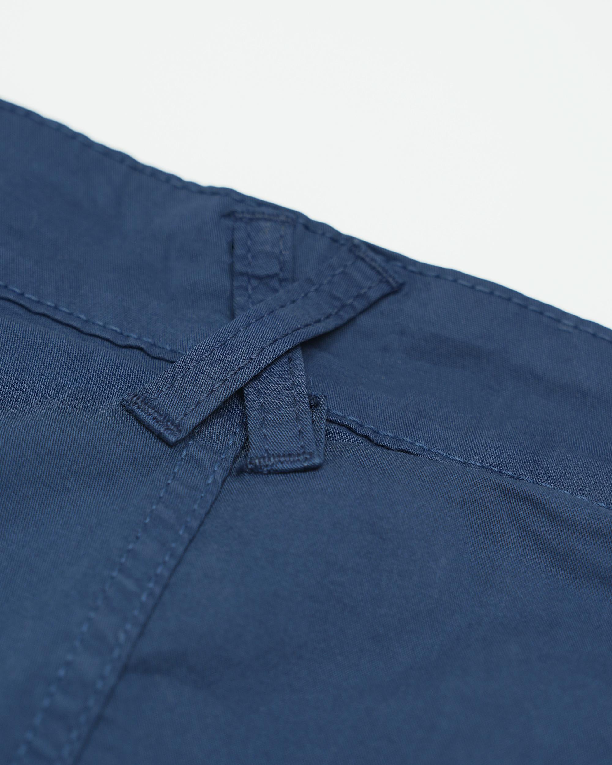 Calças Chino Regular com Bolso Porta-moedas Azul-marinho-3