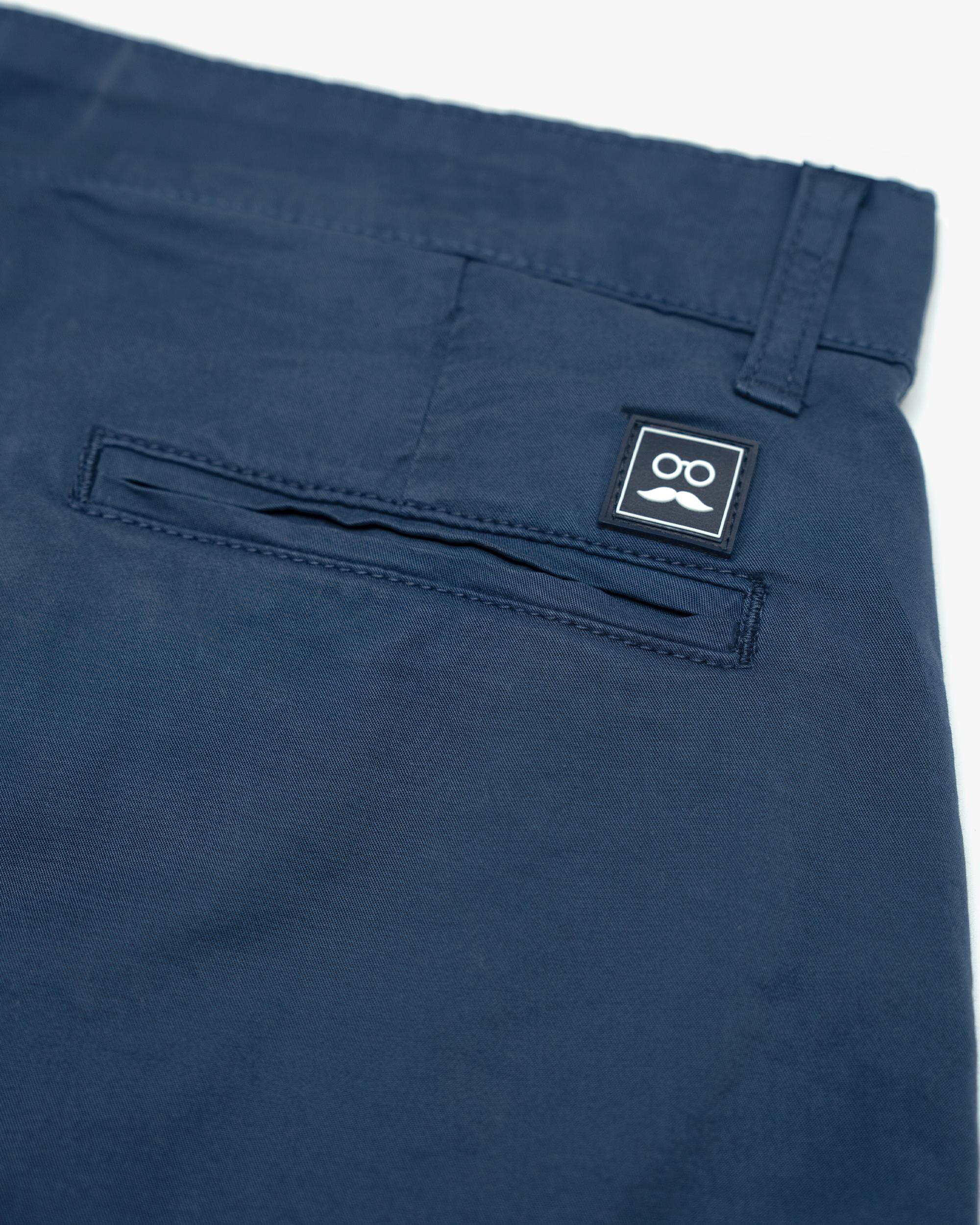 Calças Chino Regular com Bolso Porta-moedas Azul-marinho-4