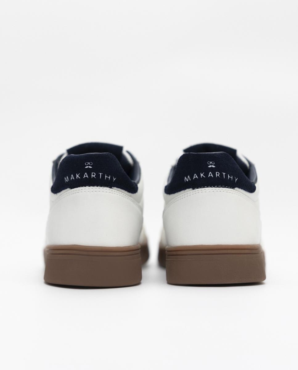 Sapatilhas Desportivas Casuais de Pele Branco-2