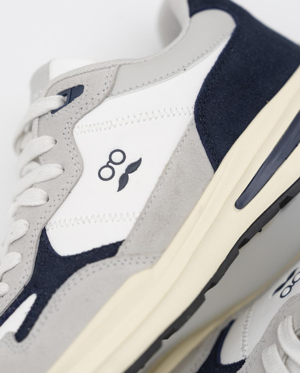Sapatilhas Desportivas Casuais de Camurça Branco / Azul-3