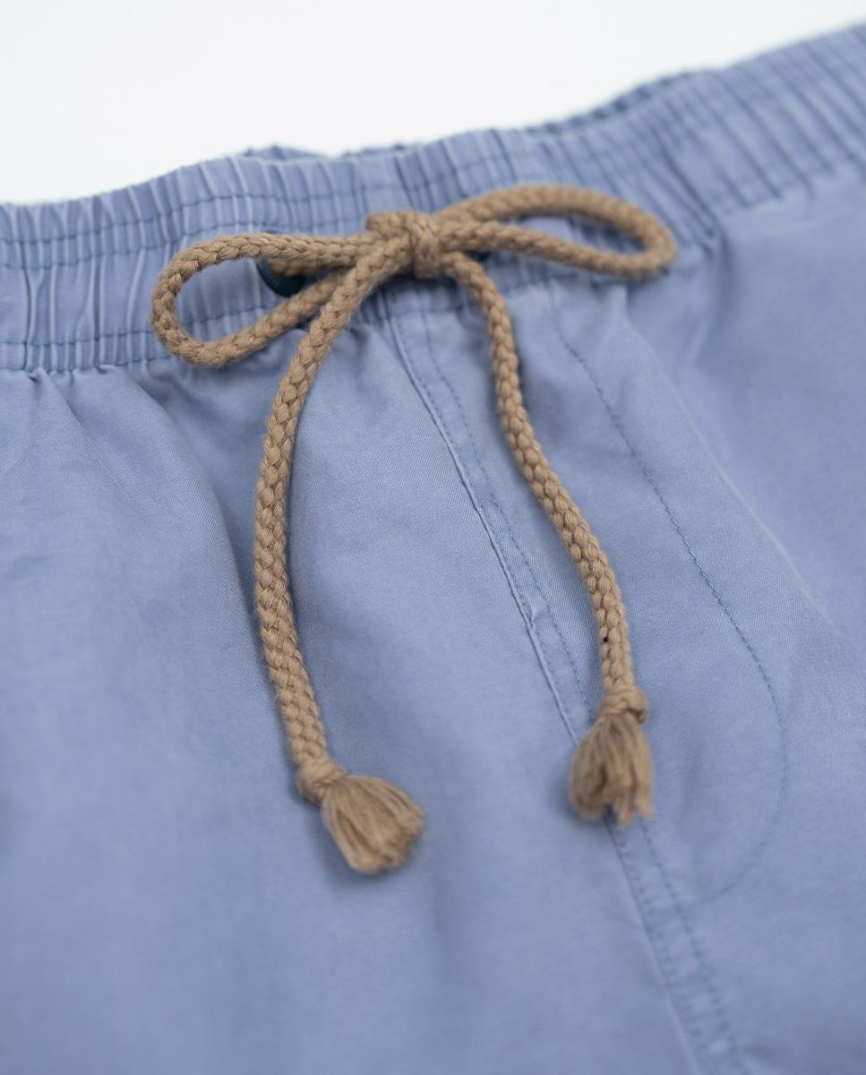 Fato de Banho Estampado com Cordão Azul-4