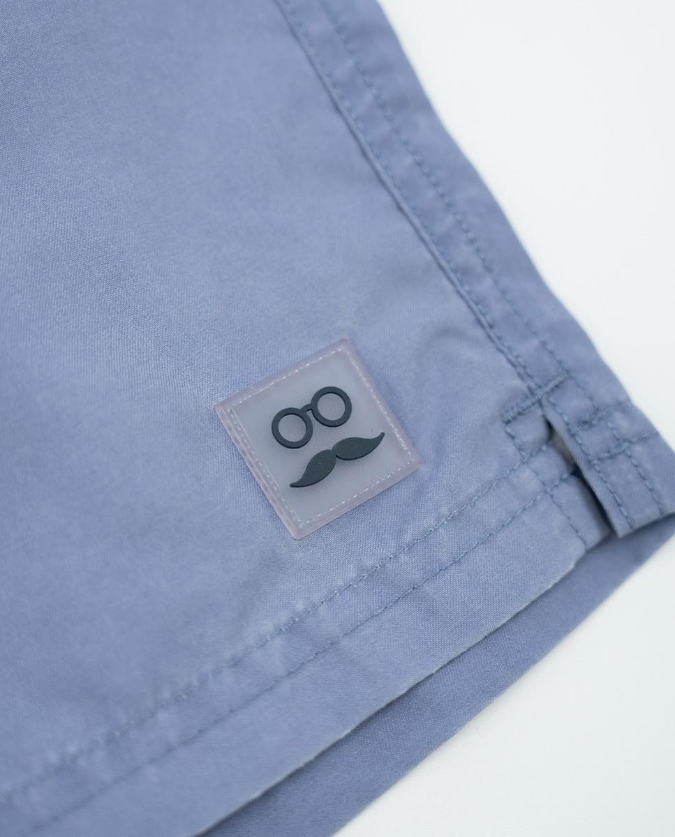 Fato de Banho Estampado com Cordão Azul-5