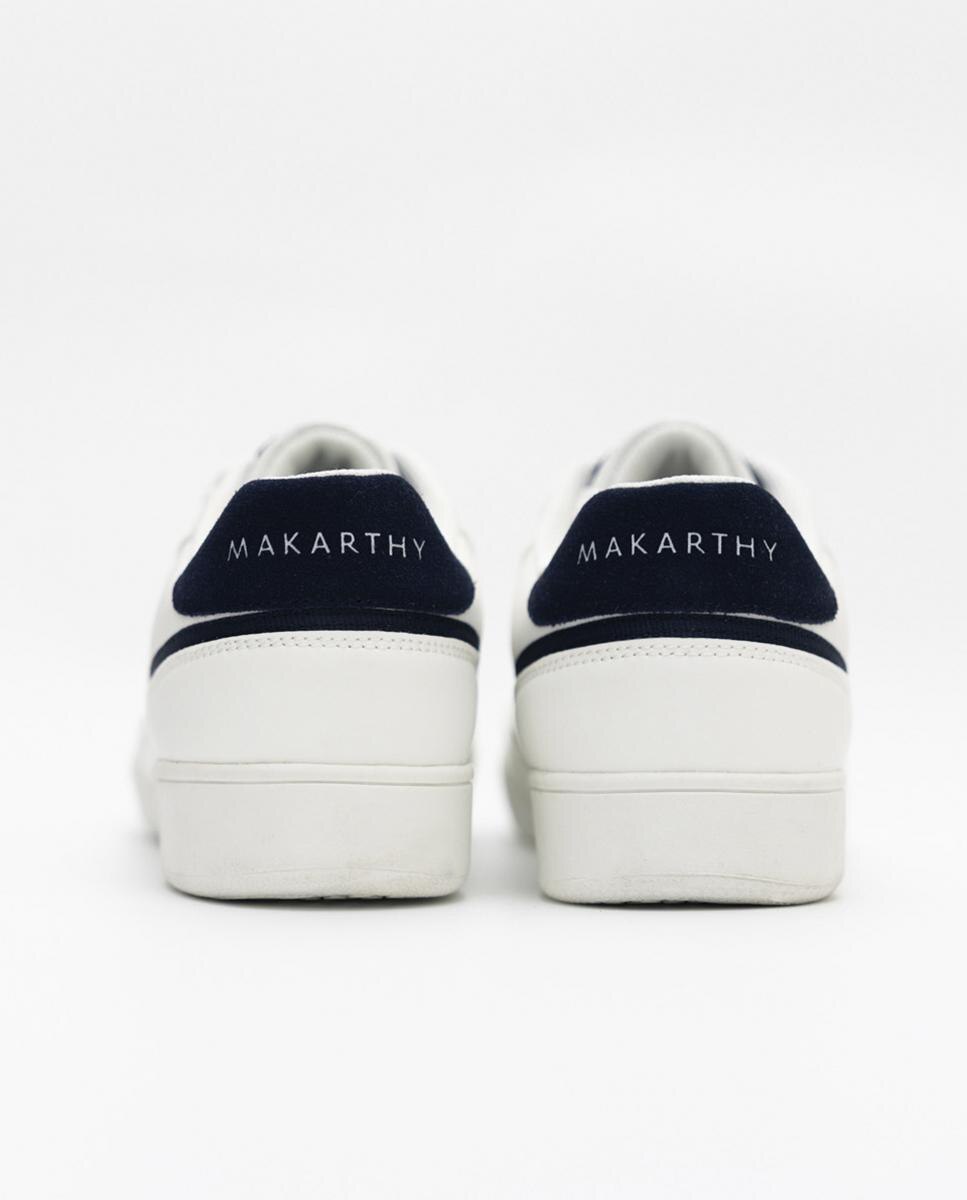 Sapatilhas Desportivas Casuais de Pele Branco / Azul-2