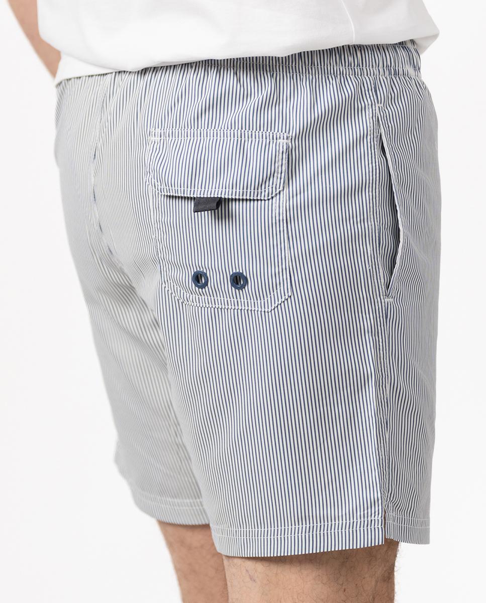 Fato de Banho com Estampado Às Riscas Índigo-3
