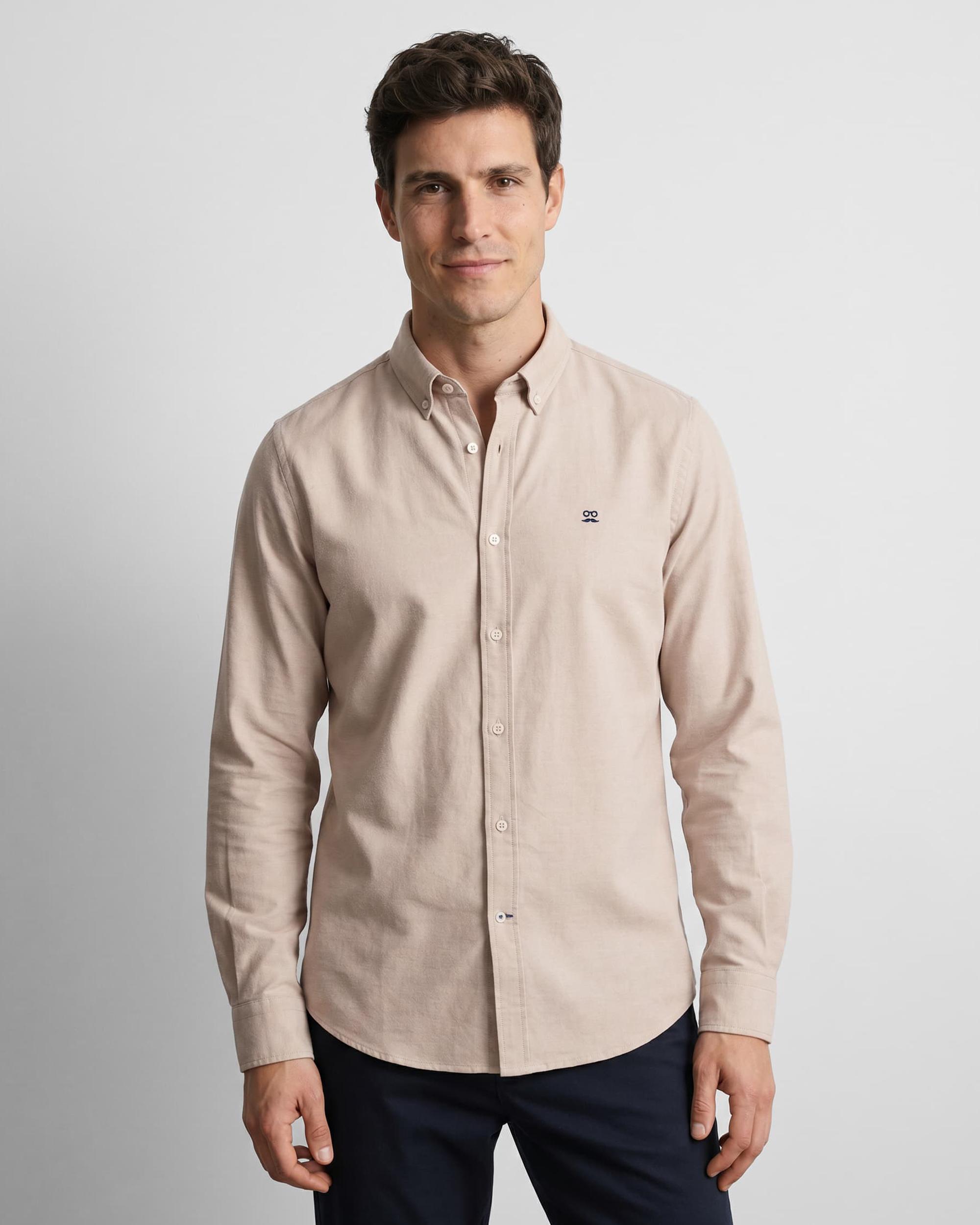 Imagem 0 de Camisa Oxford Slim de Manga Comprida