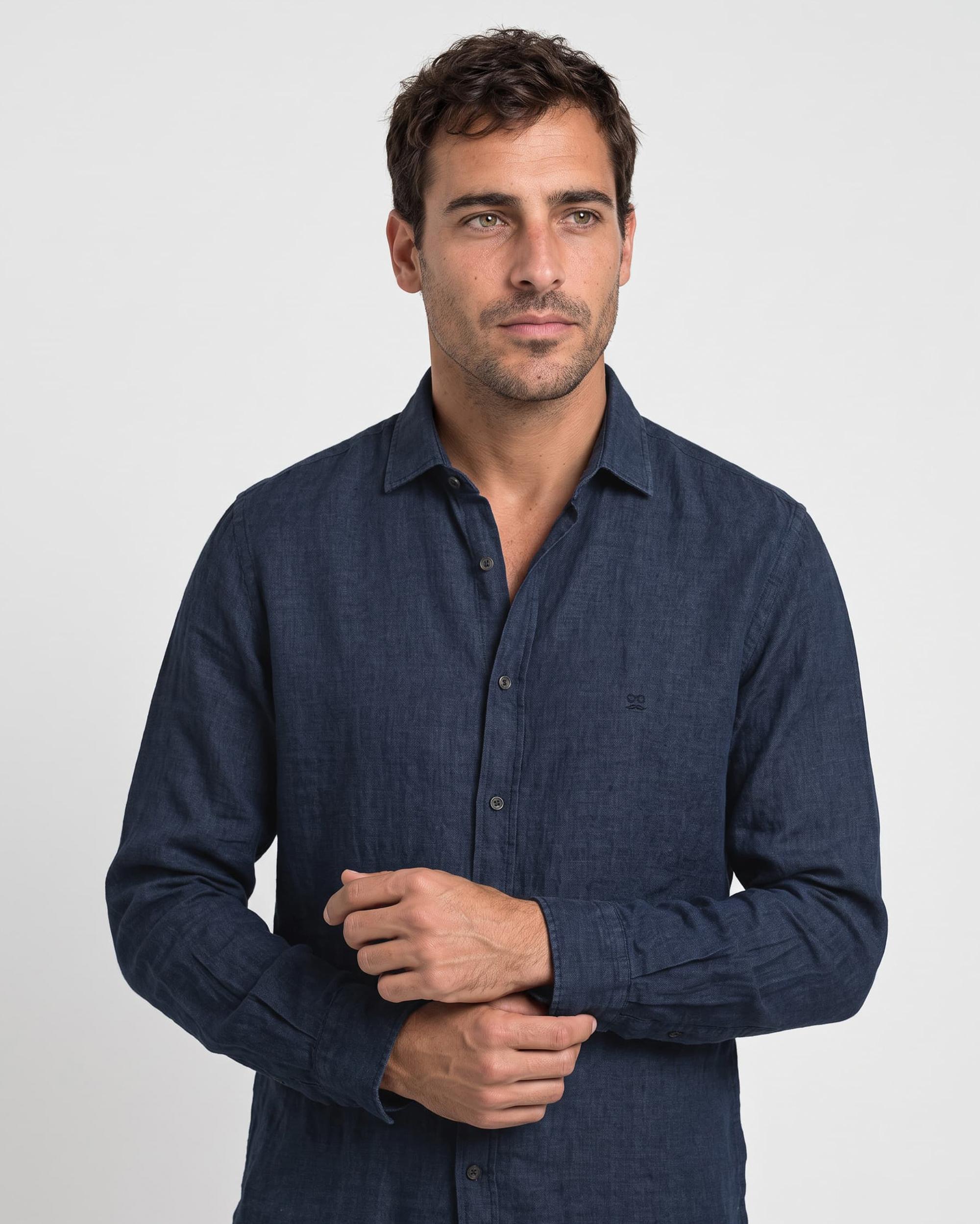 Imagem 0 de Camisa Slim com Gola Italiana