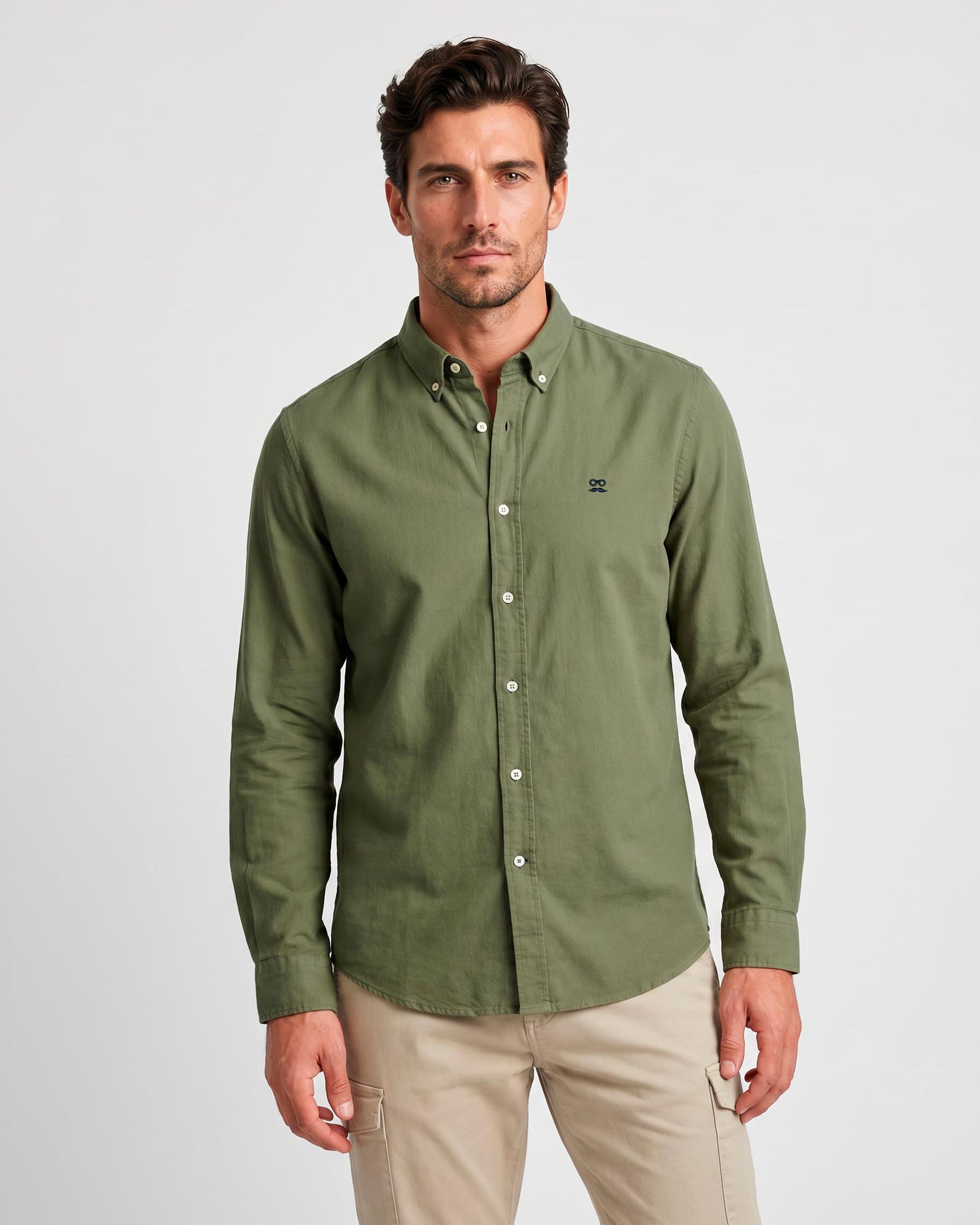 Imagem 0 de Camisa Slim com Tecido Garment Dyed