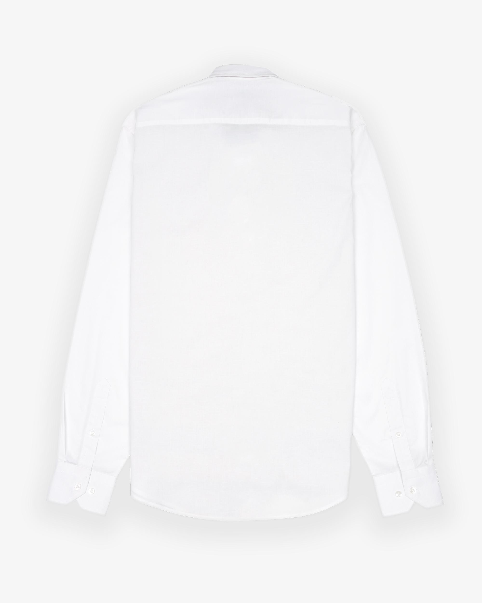 Camisa Slim com Tecido Fil a Fil Branco-3