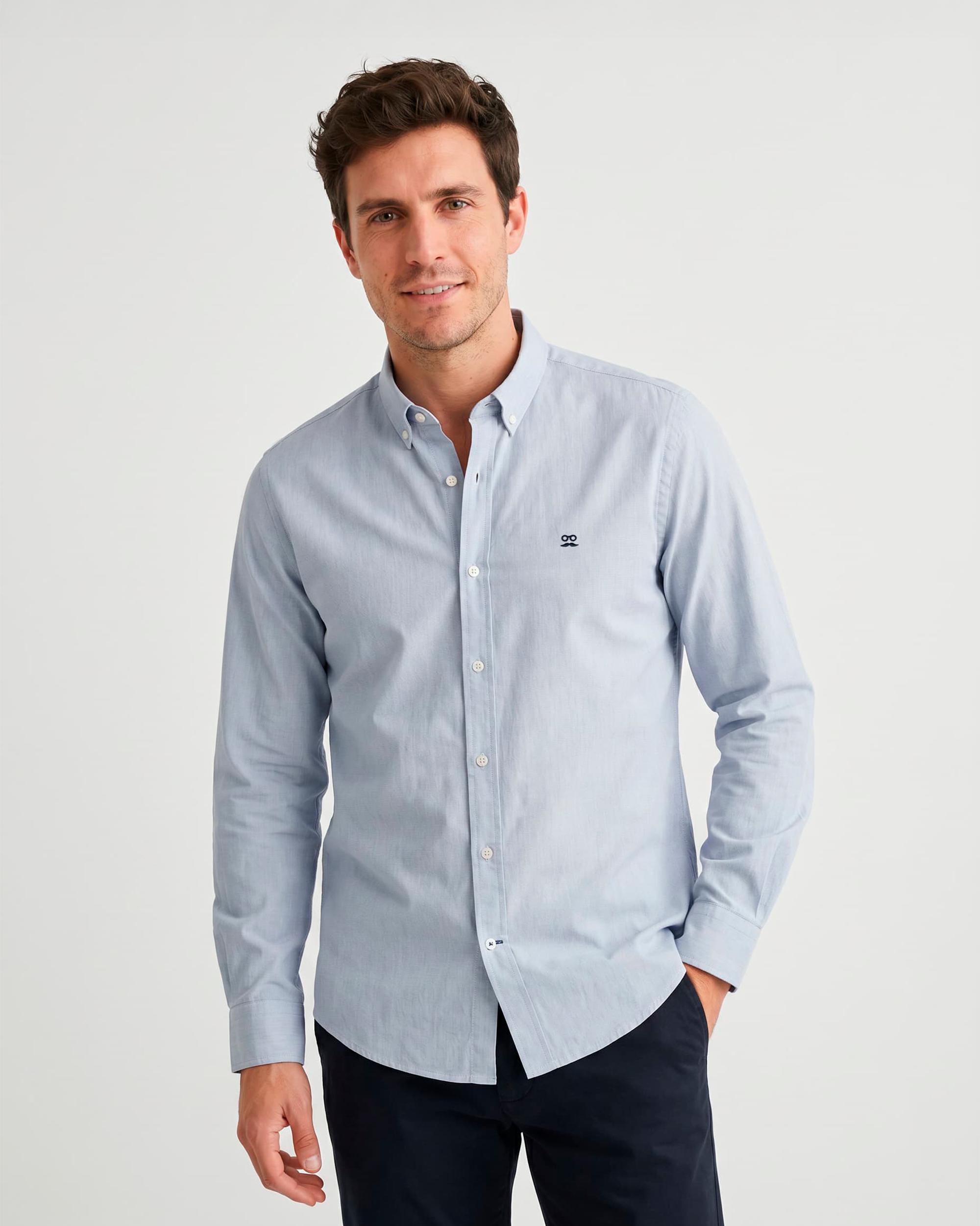 Imagem 0 de Camisa Slim com Tecido Fil a Fil