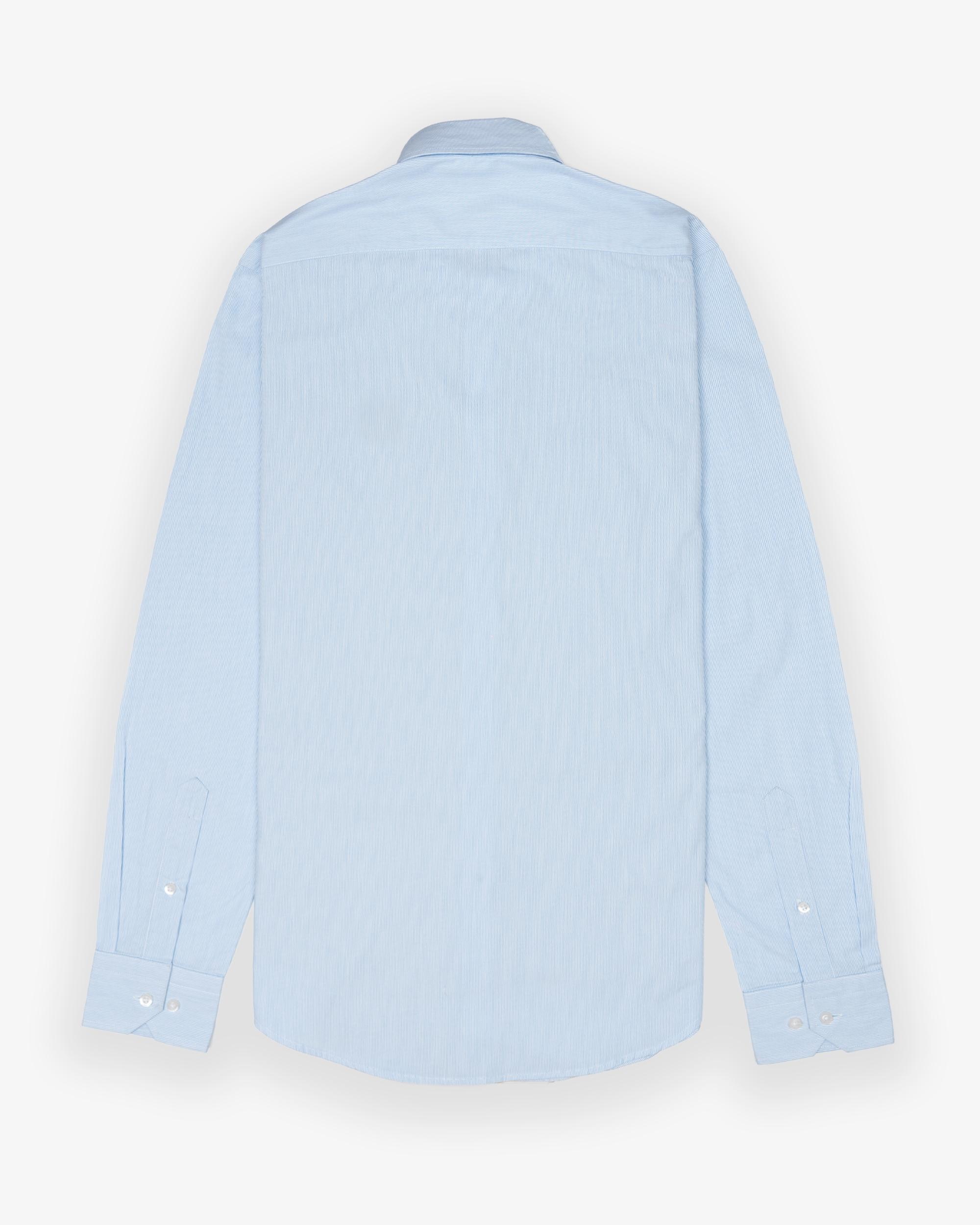 Camisa Slim de Manga Comprida Azul-celeste-3